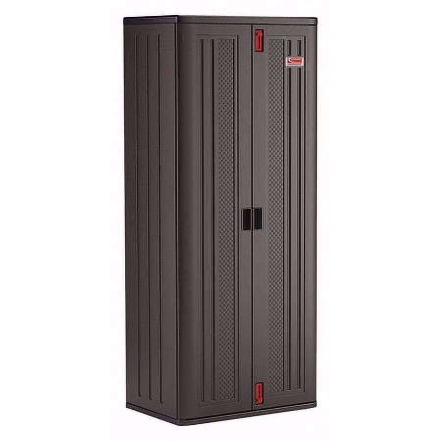 Suncast 72 in 4 - Shelf Storage Cabinet Locker for Garage, Black, BMCCPD7204