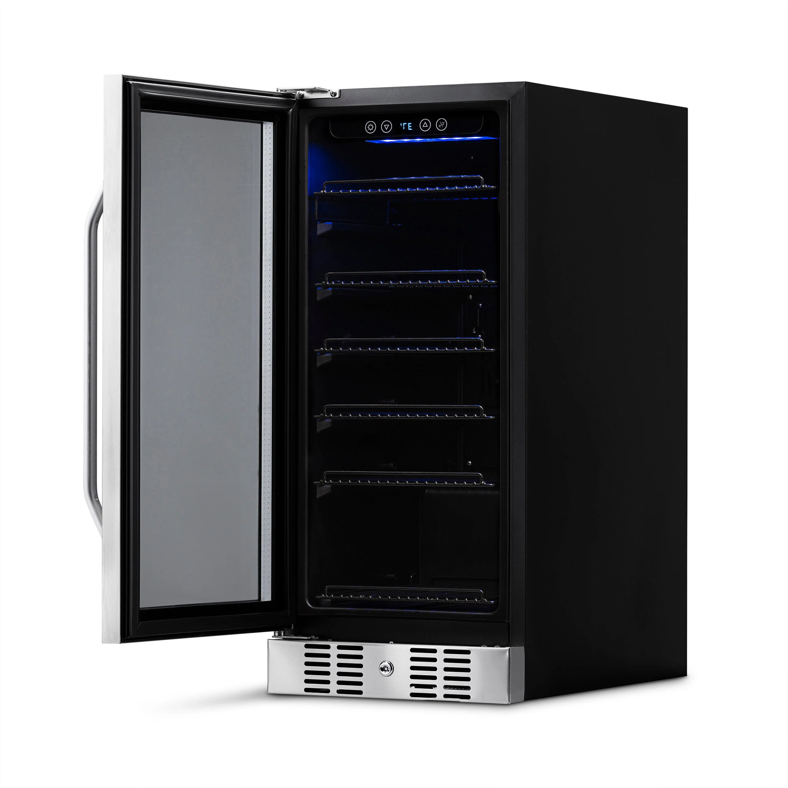 Newair 96-Can Built-In Stainless Steel Beverage Fridge - 15
