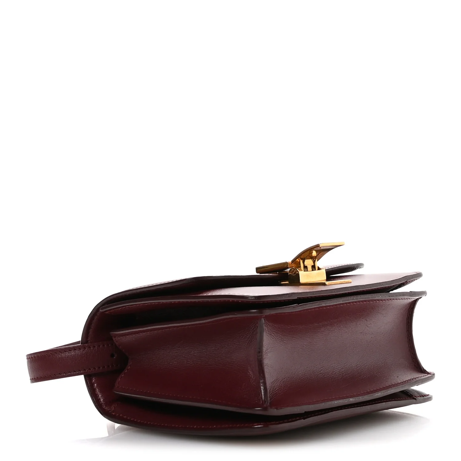 Box Calfskin Small Classic Box Flap Bag Burgundy