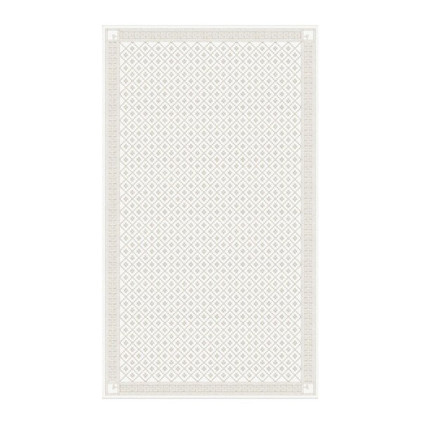 Åttebladrose bordduk 150x200 cm beige
