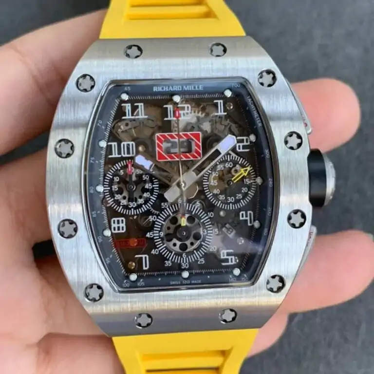 Richard Mille RM11 KV Factory Yellow Rubber Strap
