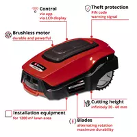 Tondeuse à gazon robot FREELEXO 1200 LCD BT