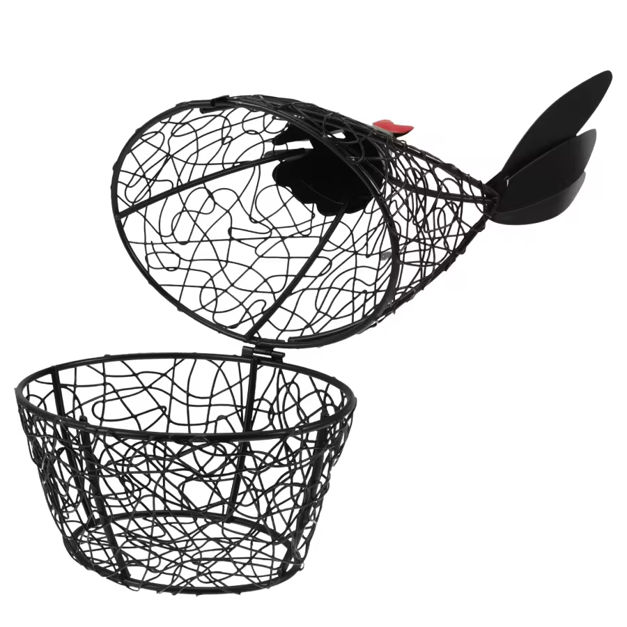 Unbranded Chicken Shaped Iron Egg Basket Chicken Egg Holder Decorative Farmhouse Style Cute Egg Storage Container