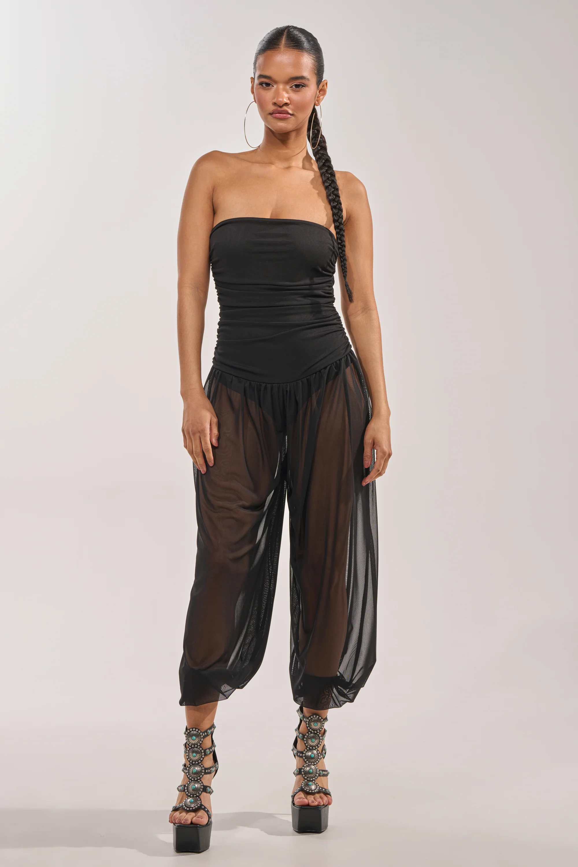 NO CHILL MESH JUMPSUIT IN BLACK - Akira Store