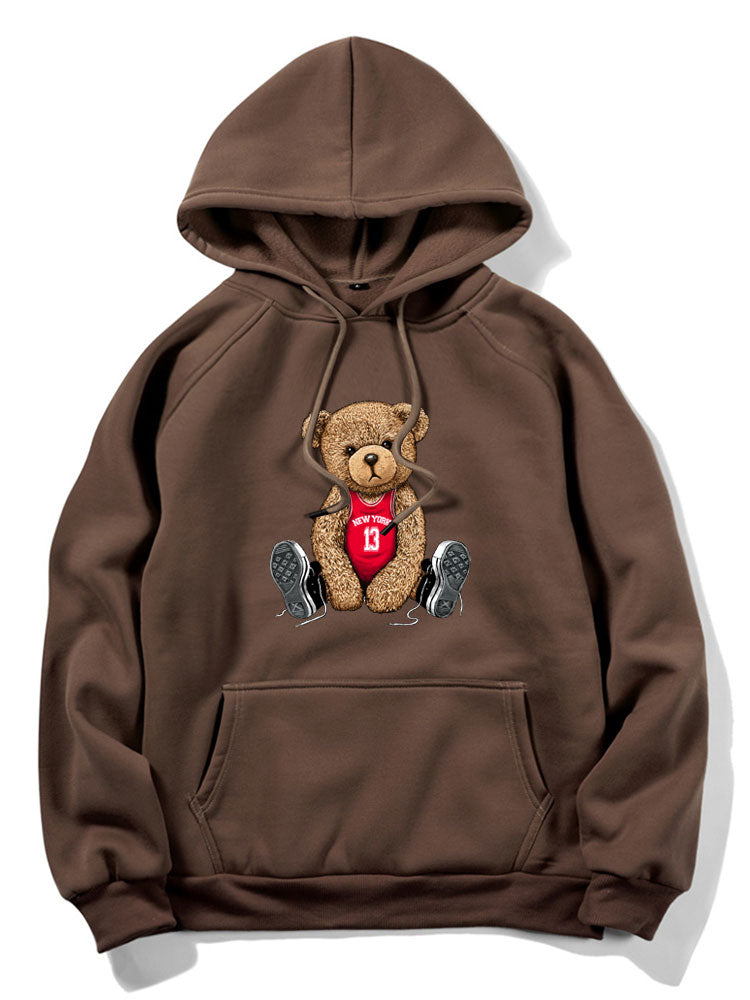 Sweat à capuche imprimé ours de New York