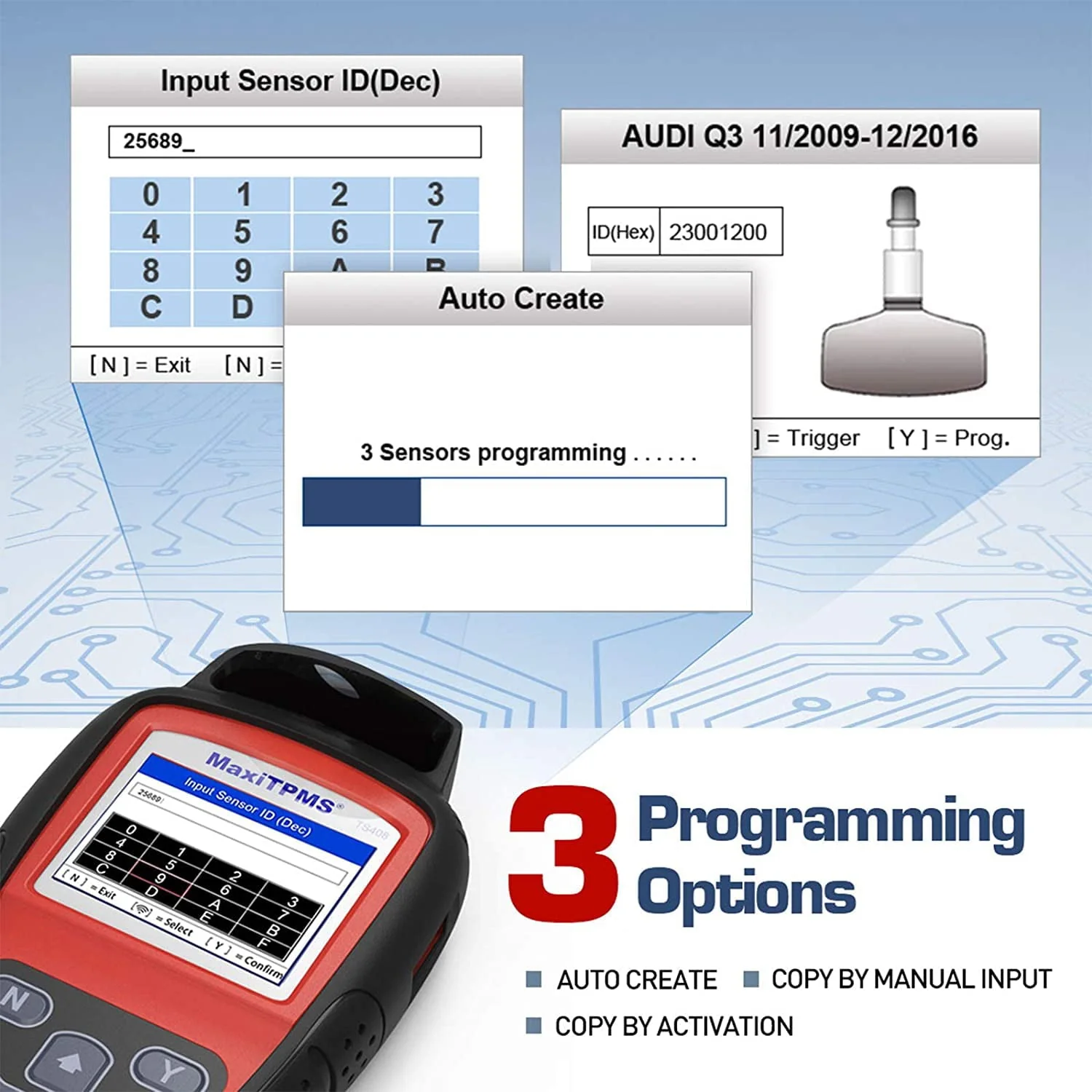 Autel TPMS Relearn Tool TS408, TPMS Reset, Sensor Activation, Program, Key Fob Testing Image 6