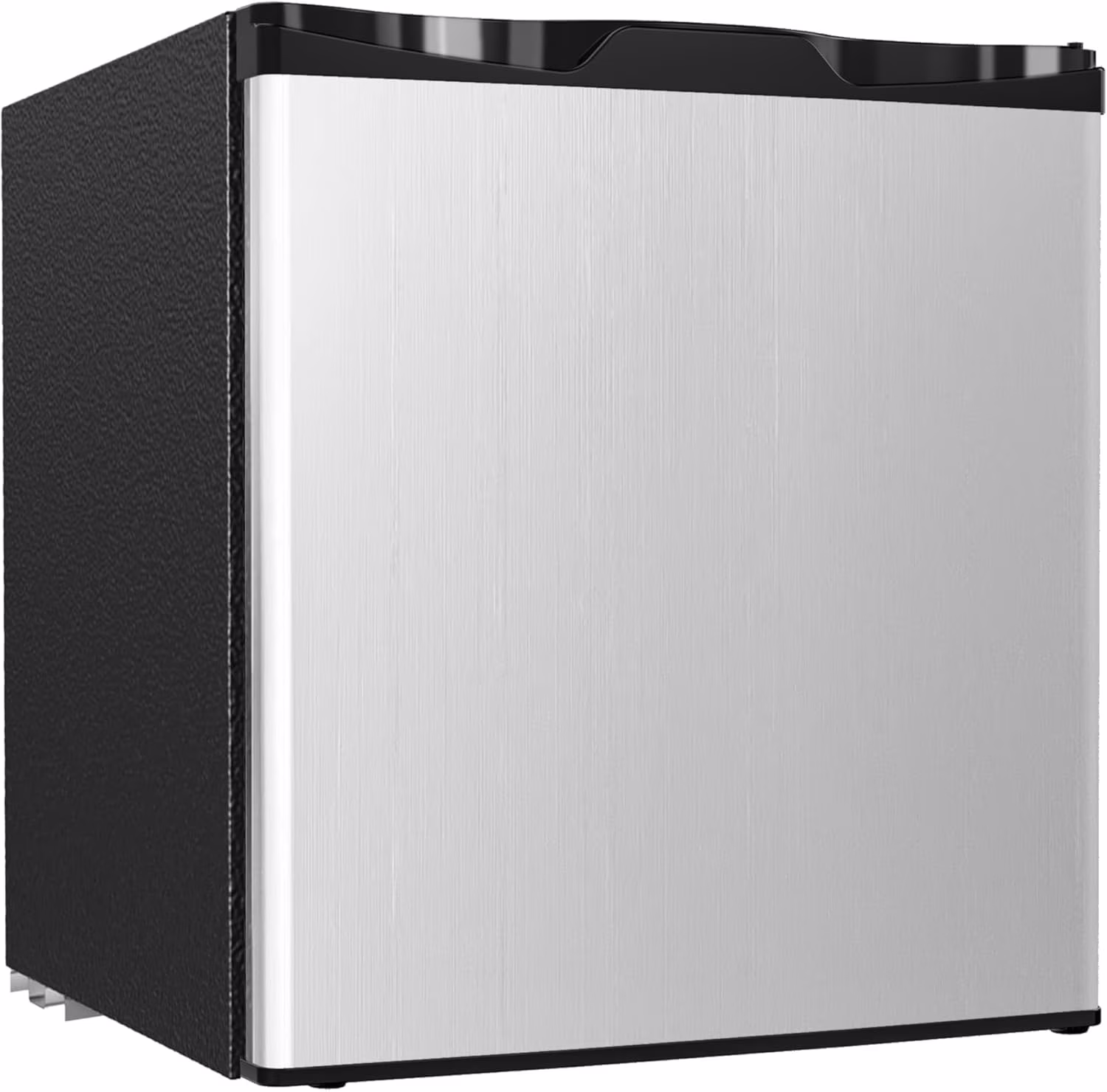 1.7 Cu.Ft Mini Fridge with Freezer, Single Reversible Door Compact Refrigerator, Adjustable ThermostatEnergy Saving Mini Fridge for Bedroom, Dorm, Office, Low Noise, Silver(Silver)