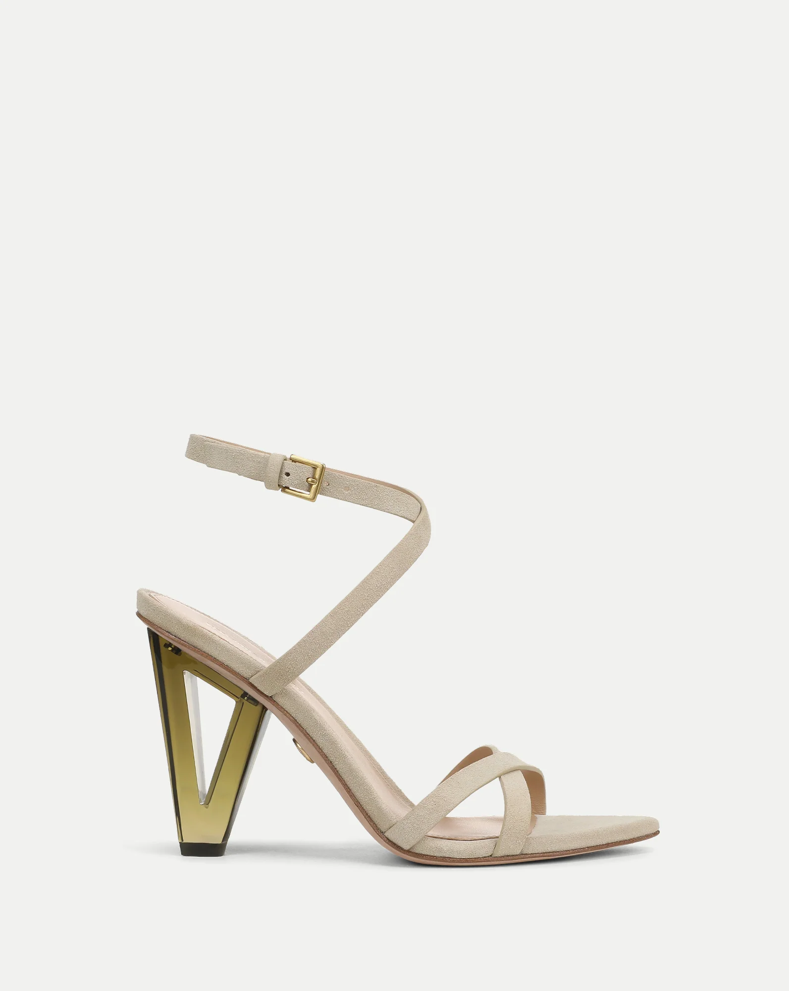 Lanaya Suede Ankle-Wrap Sandal