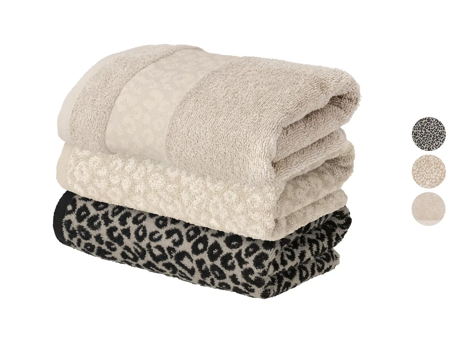 LIVARNO Lot de 2 serviettes de toilette en ponge, 50 x 100 cm