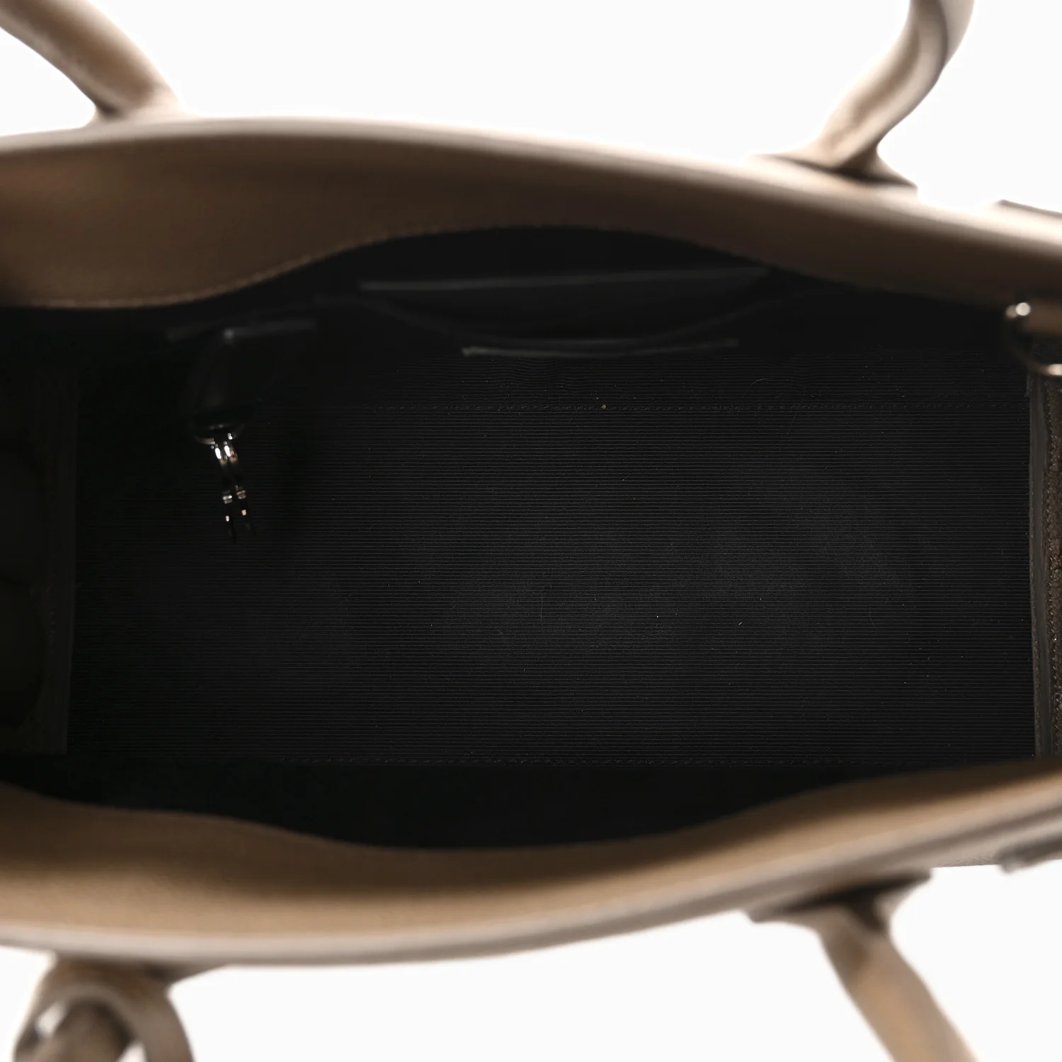 Grained Calfskin Baby Sac De Jour Taupe