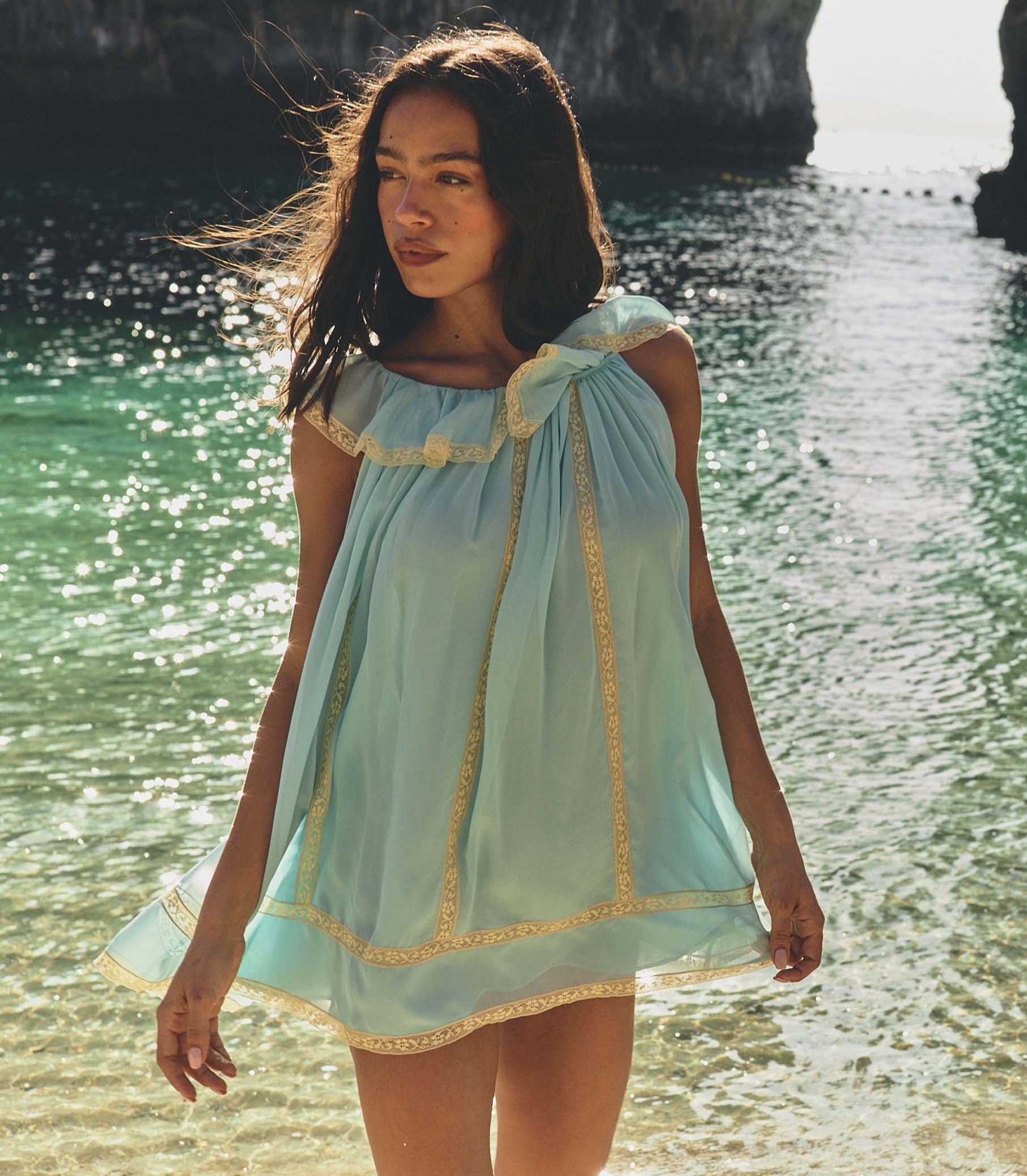 SUZETTE DRESS -- PALE WISTERIA