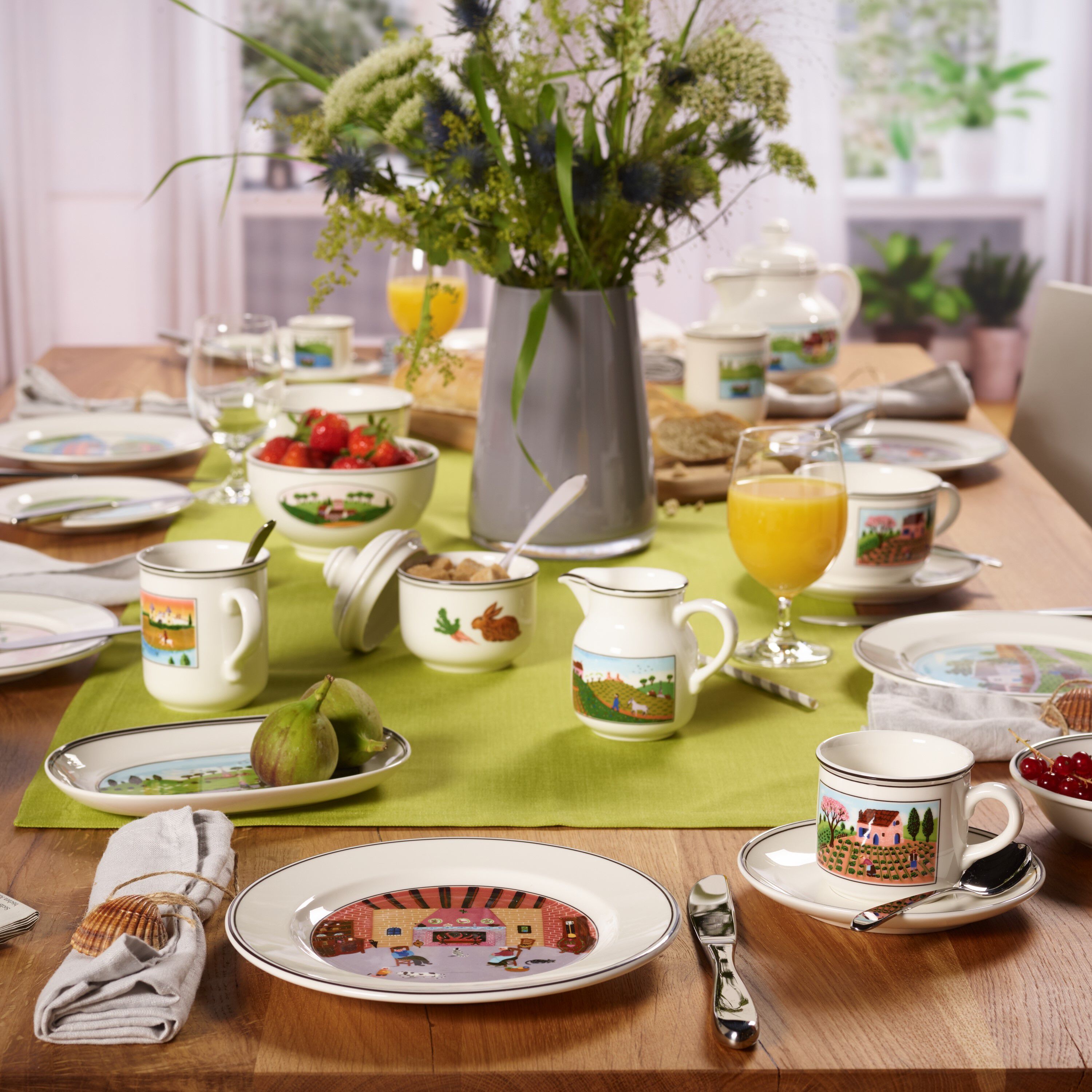 Design Naif Salad/ Dessert Plate - Multi-colored, 8.3'', Premium Porcelain