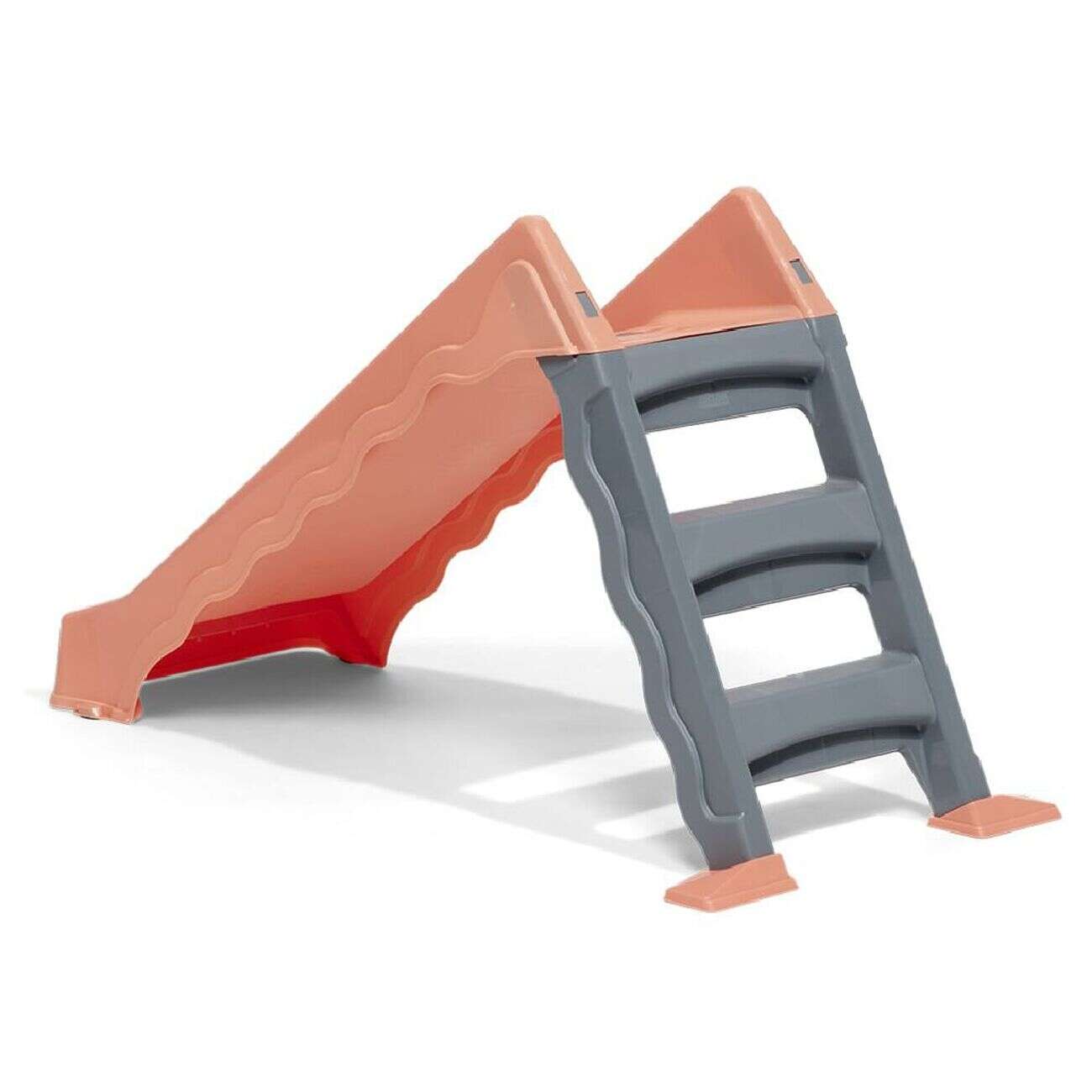 Toboggan enfant 3 marches corail 126x59xH71cm