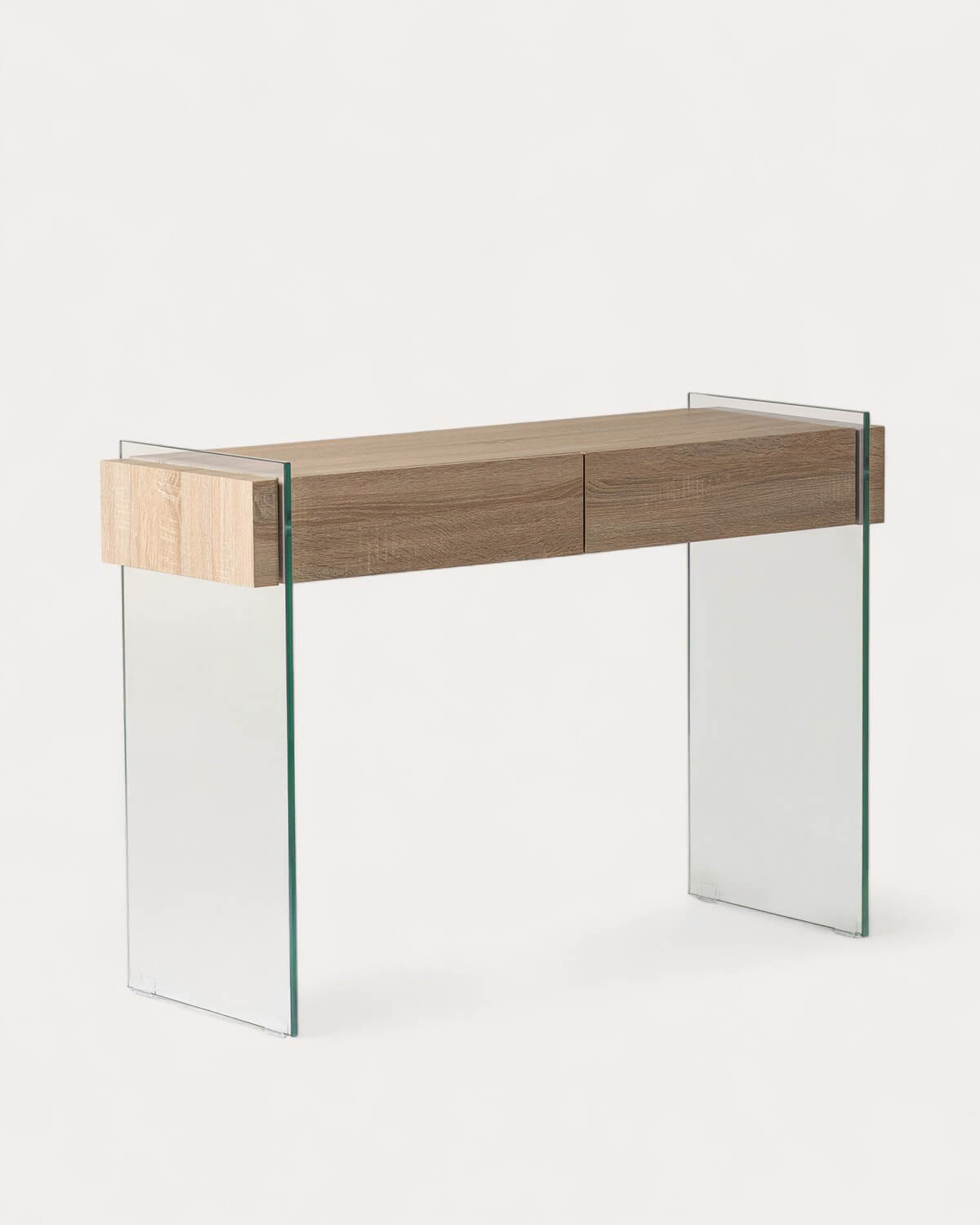 Galad - Consola de Madera y Cristal (110x40 cm) Galad