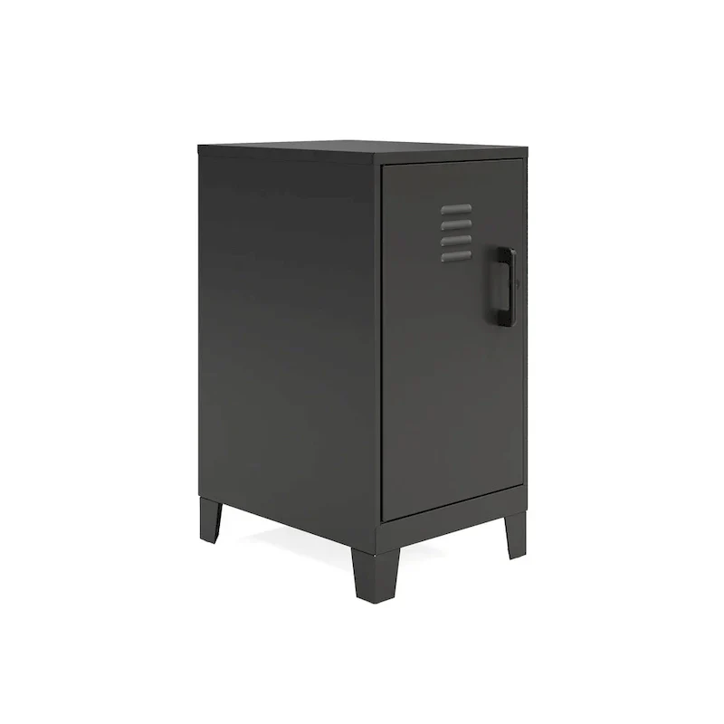 27.5-Inch High Mini Storage Locker Cabinet with 2 Shelves and Vented Doors