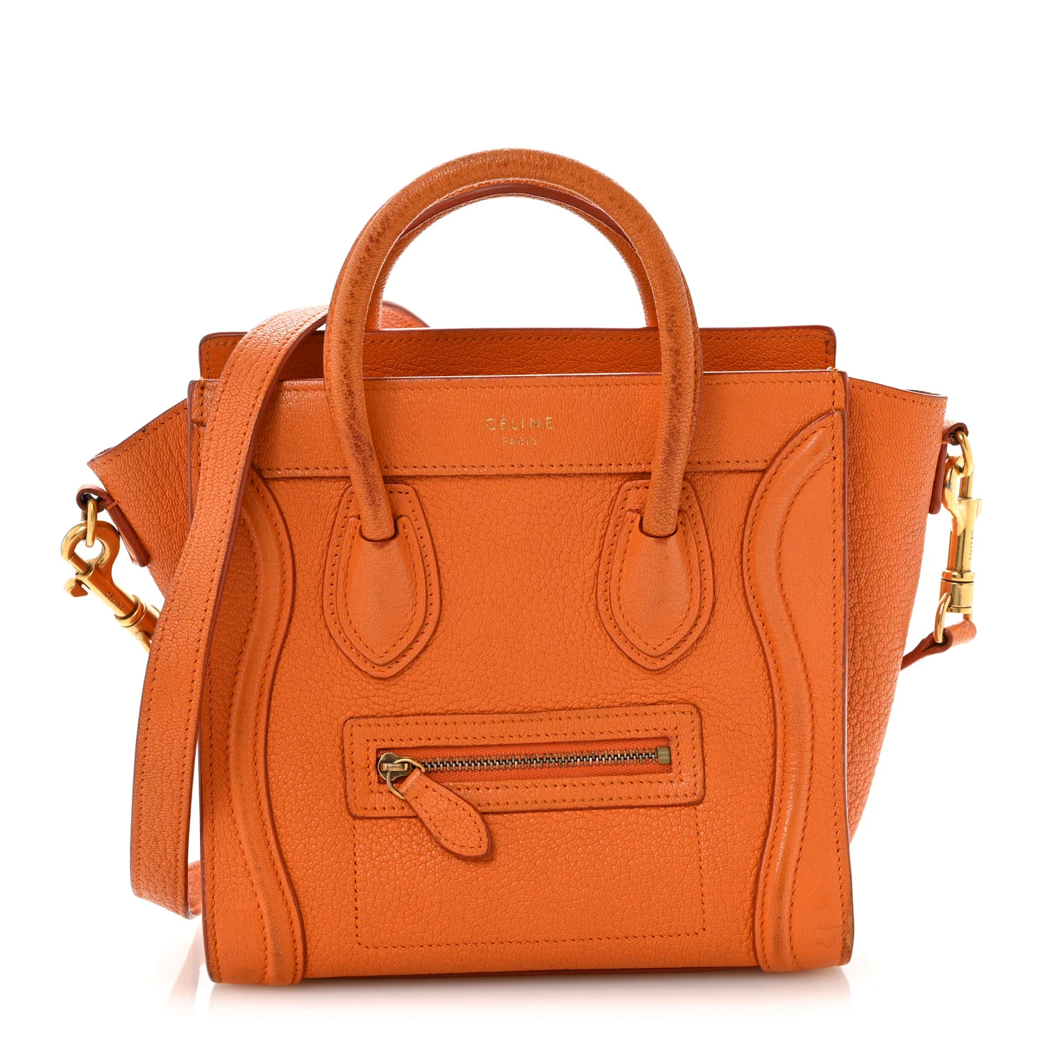 Goatskin Nano Luggage Orange