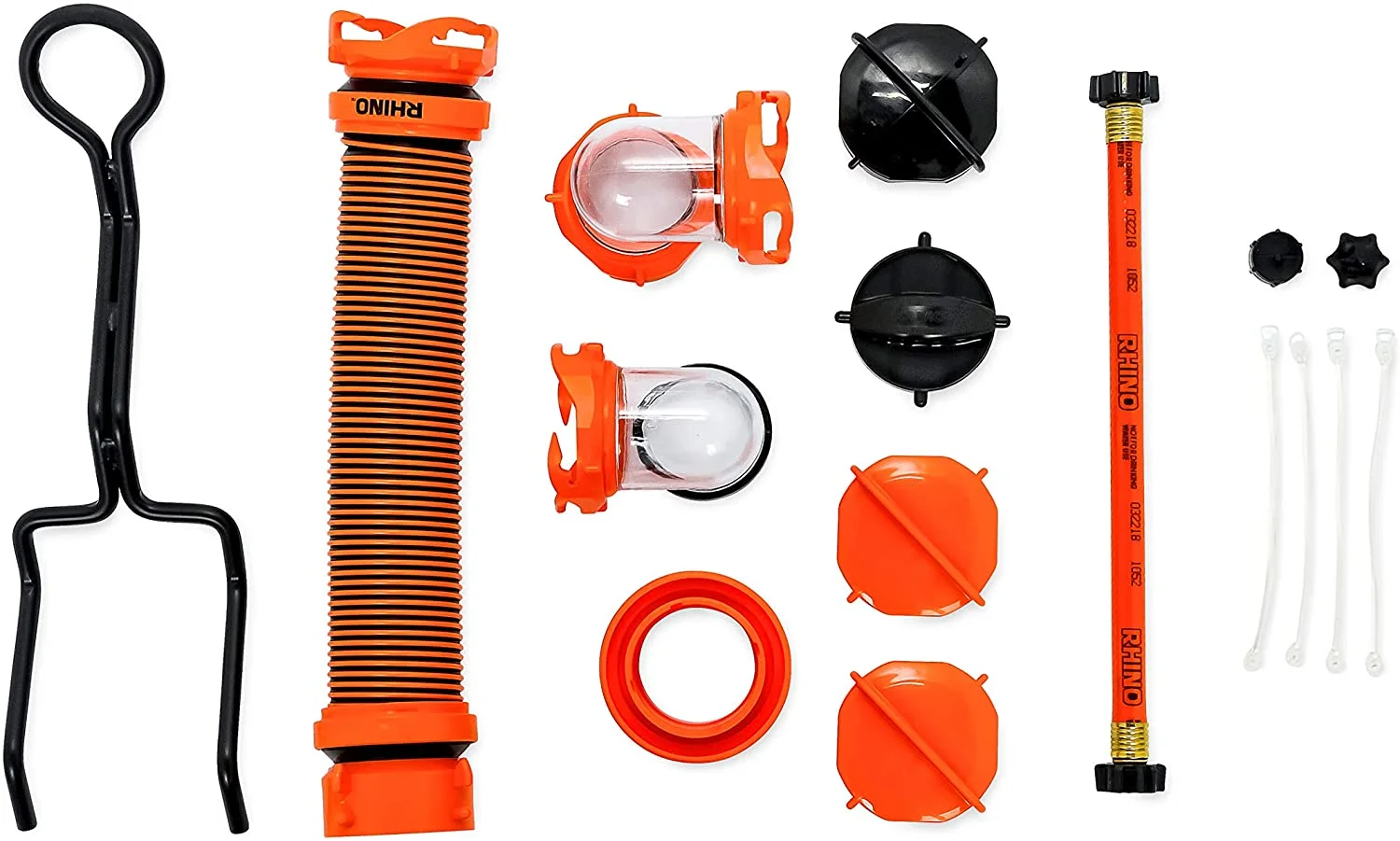 39005 Rhino Portable 28 Gallon RV Waste Holding Tank w/ Hose Accessories - Image 9