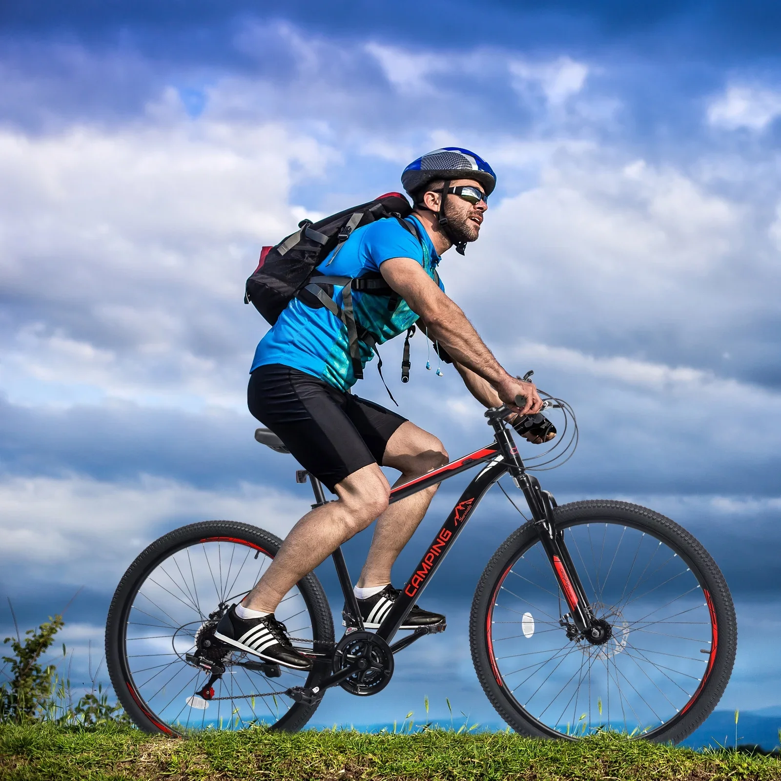 UBesGoo 29in Mountain Bike for Adult, 21 Speed MTB Bicycle for Men/Women, Dual Disc Brakes, Carbon Steel Frame, Black