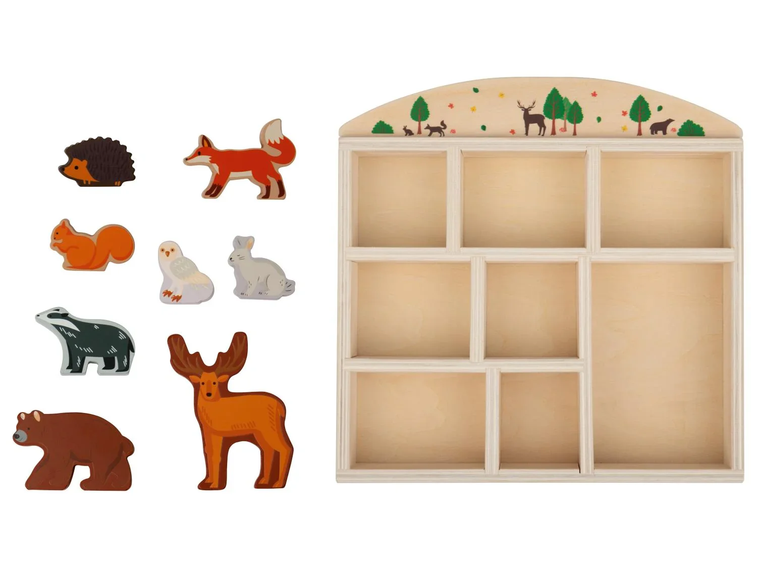 lupilu Coffret danimaux en bois