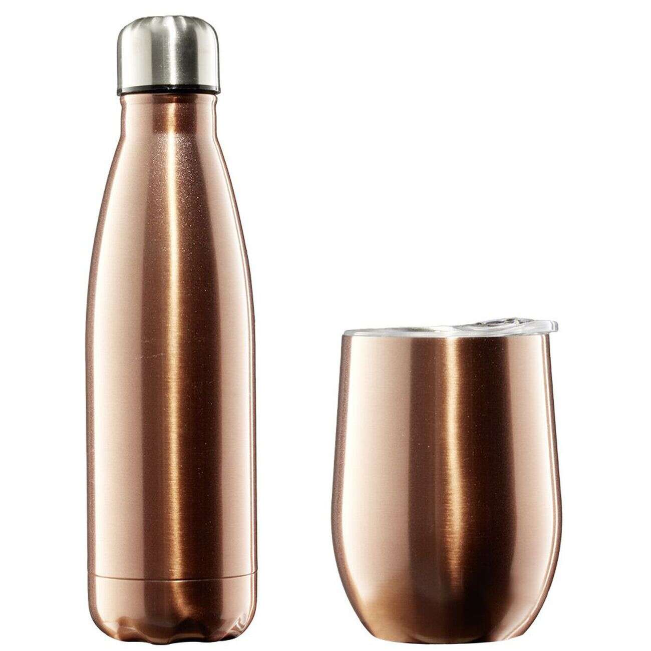 Bouteille isotherme inox 500 ml + tasse 300 ml