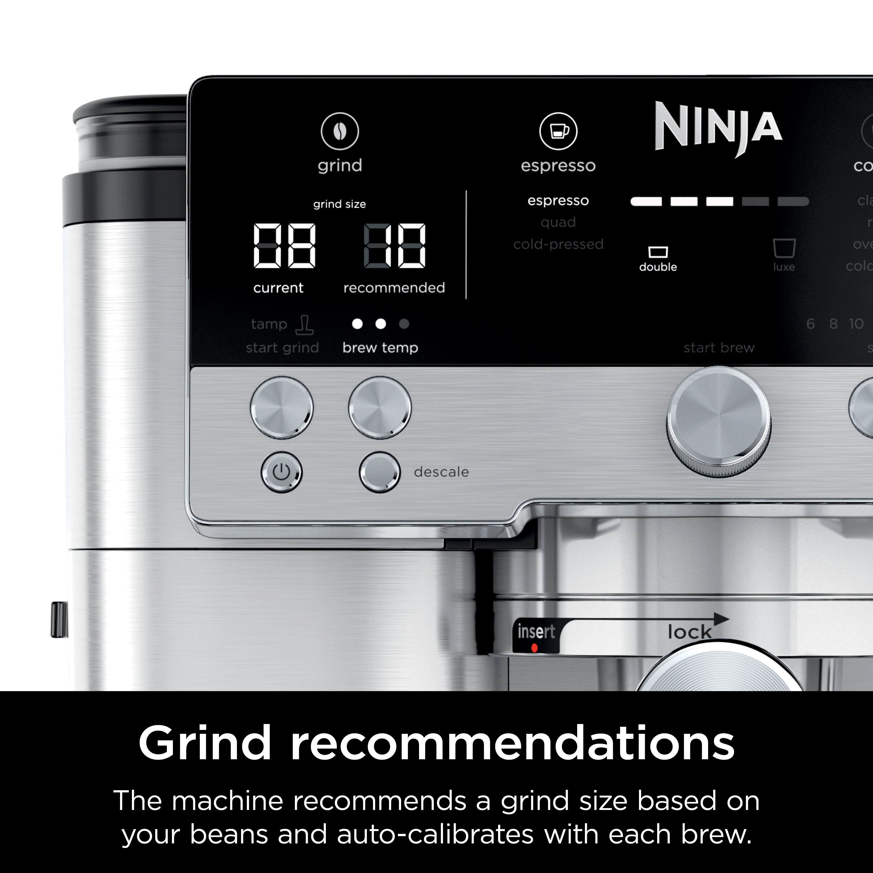 Luxe Cafe Premier Series, Stainless Steel Espresso Machine and Drip Coffee Maker with integrated Coffee Grinder and Milk Frother, ES601(Machine Only) - Image 6