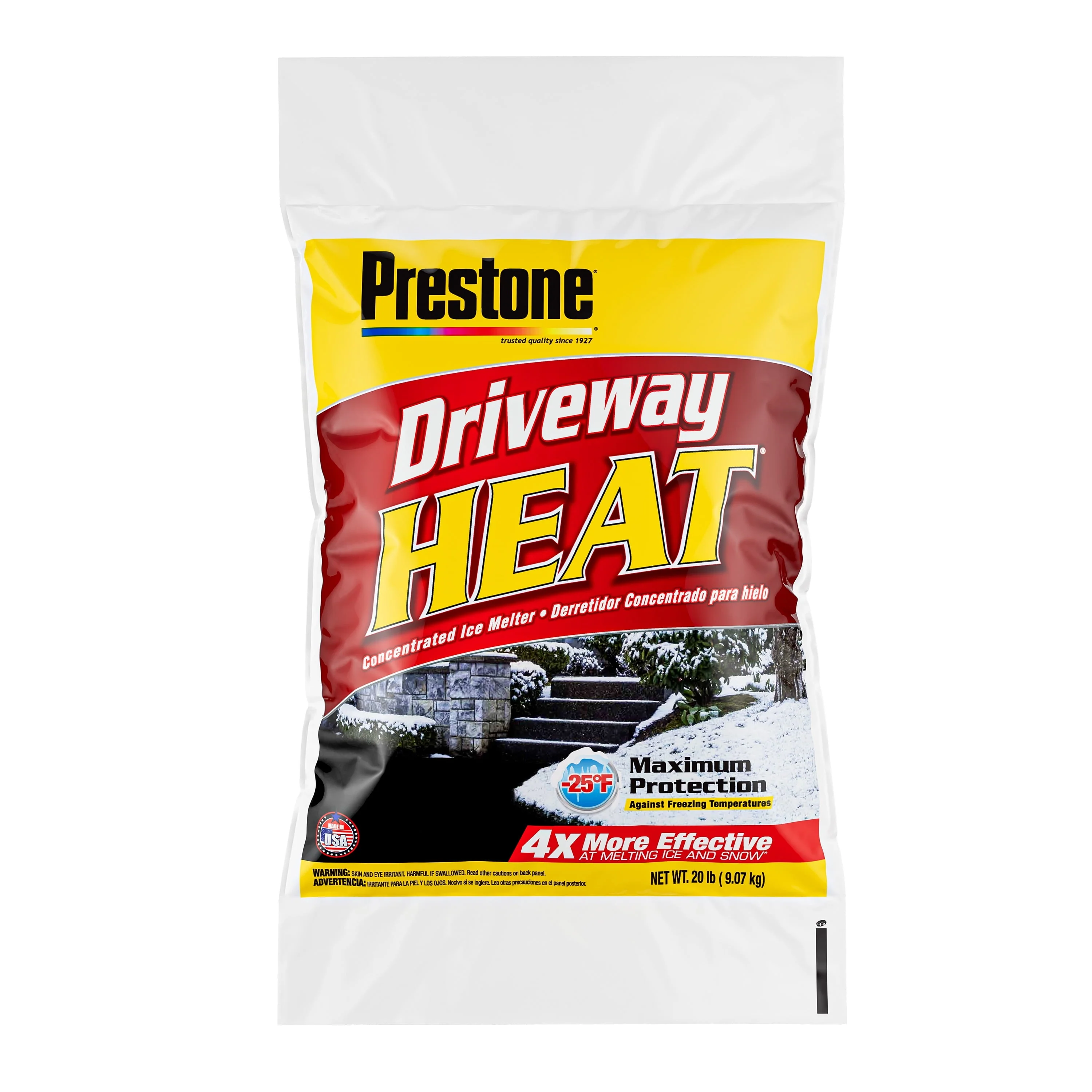 Driveway Heat Fast Acting Calcium Chloride Ice Melt, 20lb Bag