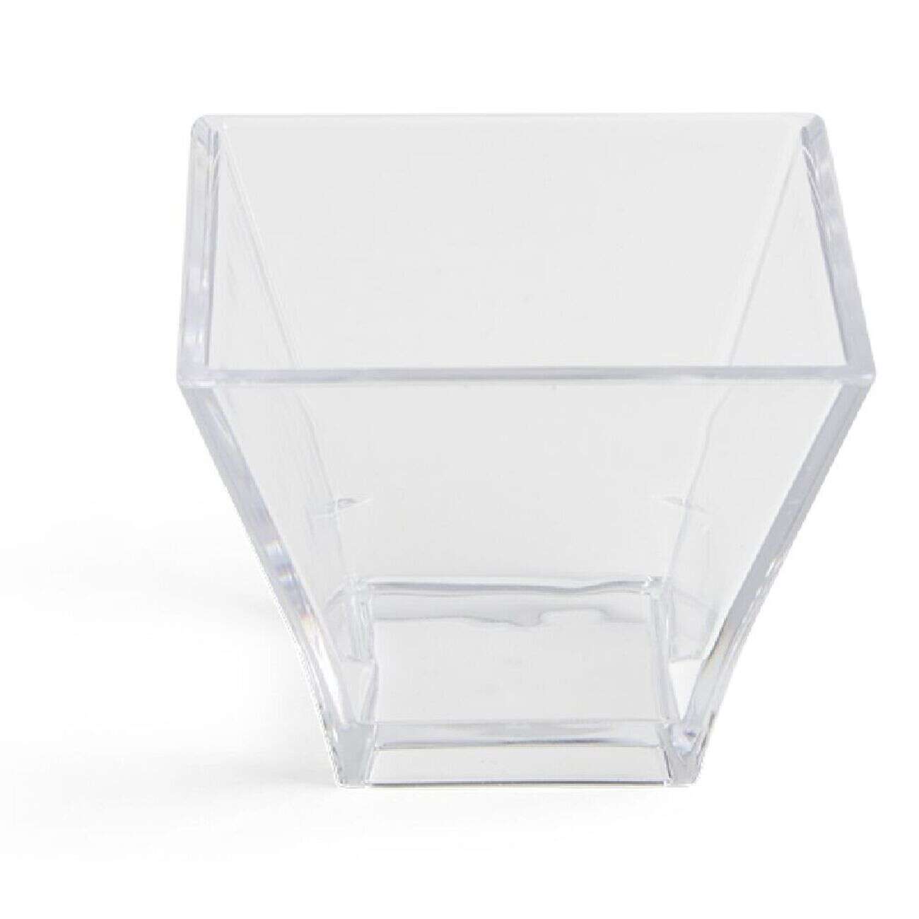 Lot de 6 verrines 88ml en plastique transparent 6x6xH5cm