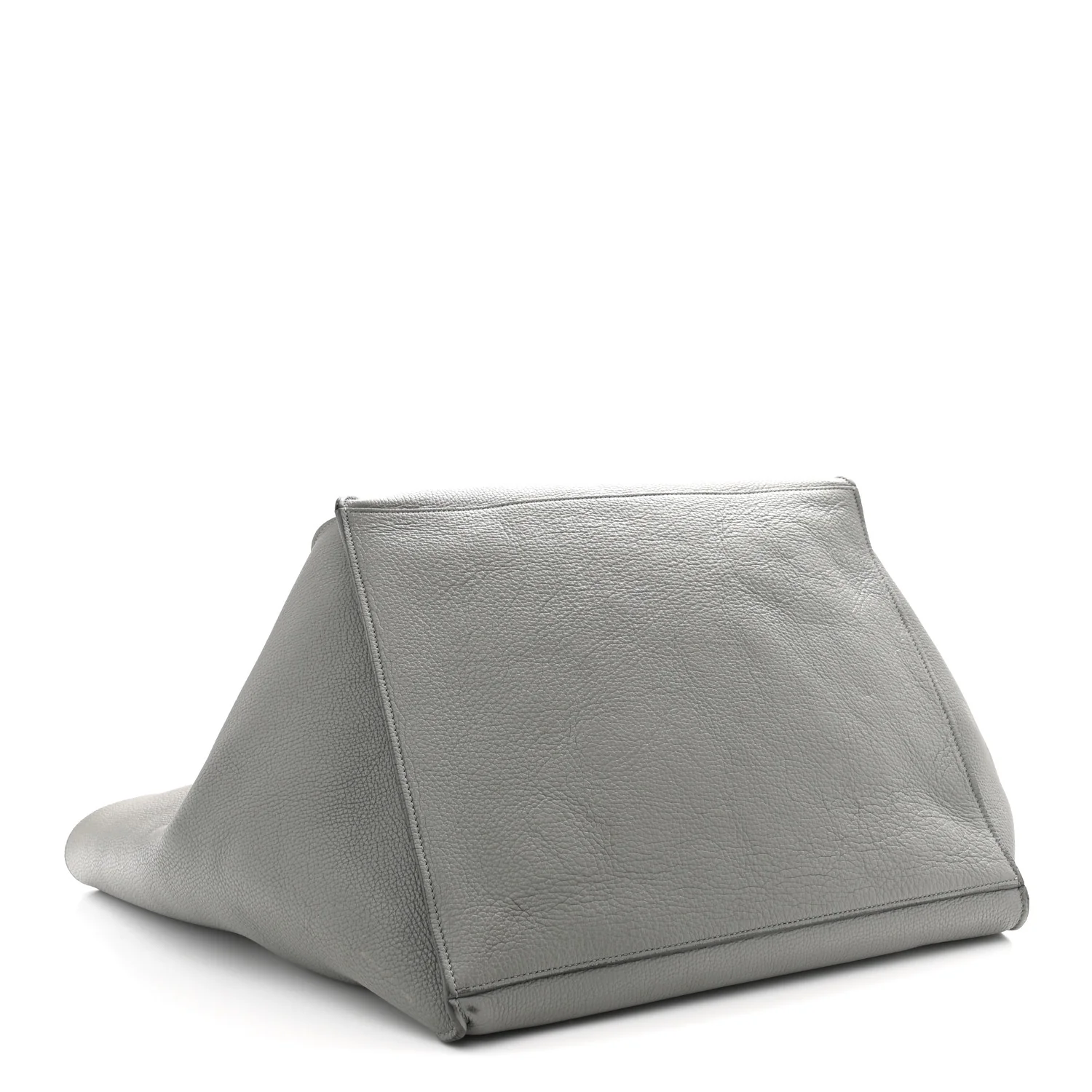 Supple Grained Calfskin Medium Big Bag Grey