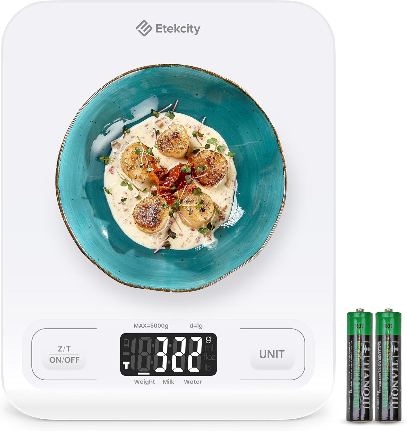 Etekcity Food Kitchen Scale, Digital Grams and Ounces, 11lb