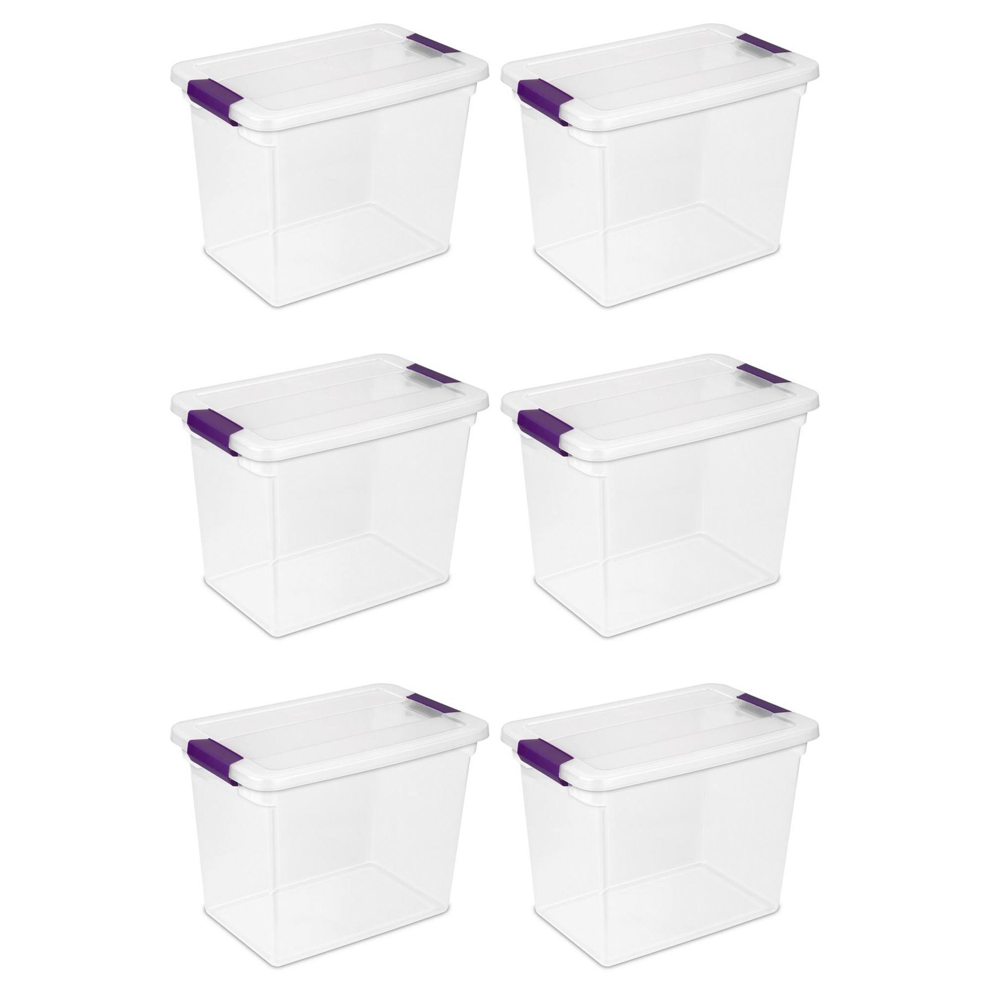 Sterilite 27 Qt. Clearview Latch Box Storage Bin Container ( 6 Pack)