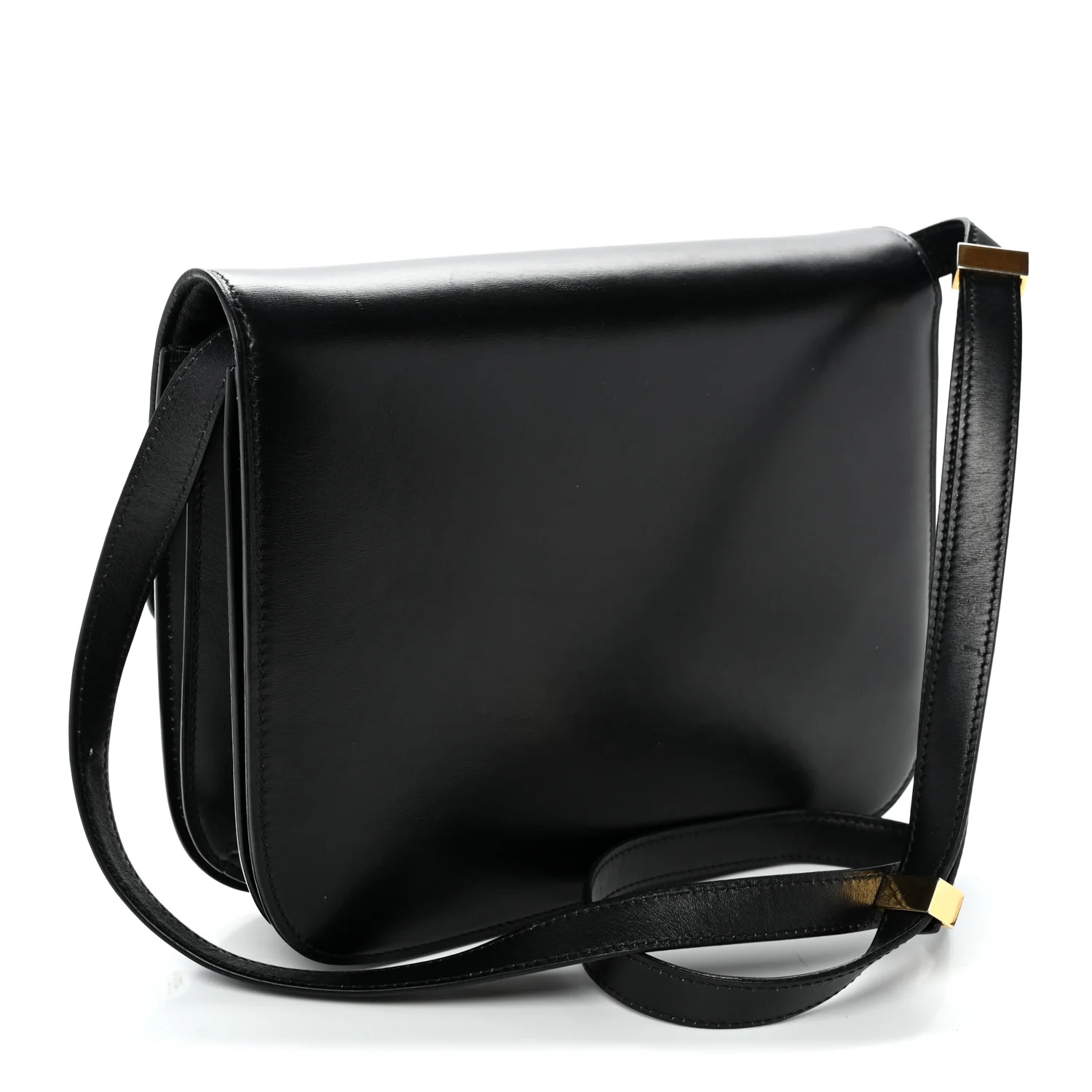 Box Calfskin Medium Classic Box Flap Bag Black