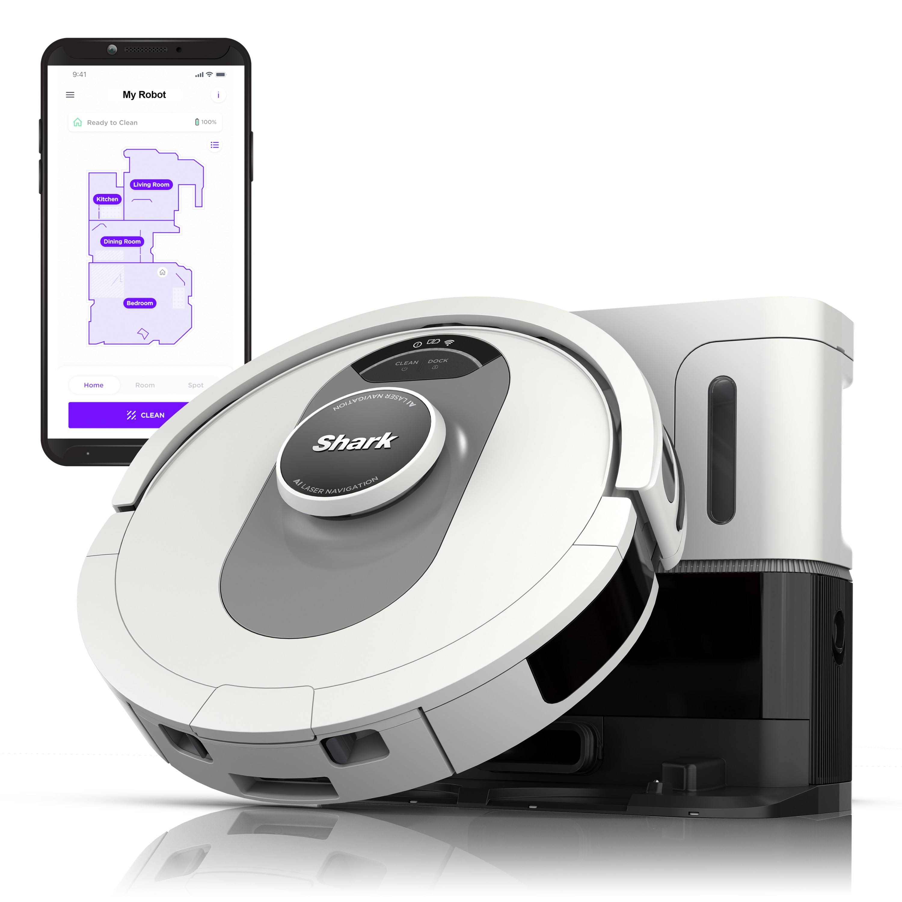 Shark AV2511AE AI Ultra Robot Vacuum Matrix Clean Home Mapping Self Empty Base