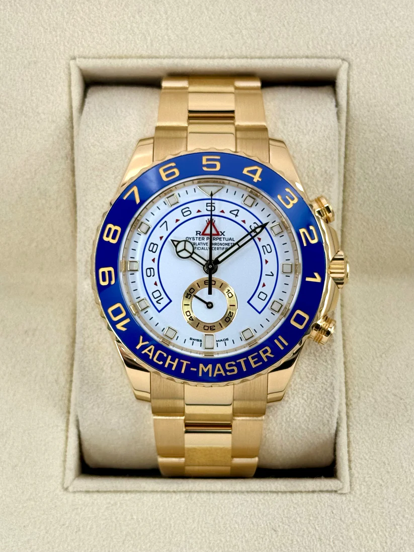 [Super Clone]Rolex Yacht-Master II 44mm 116688 18K Yellow Gold White Dial