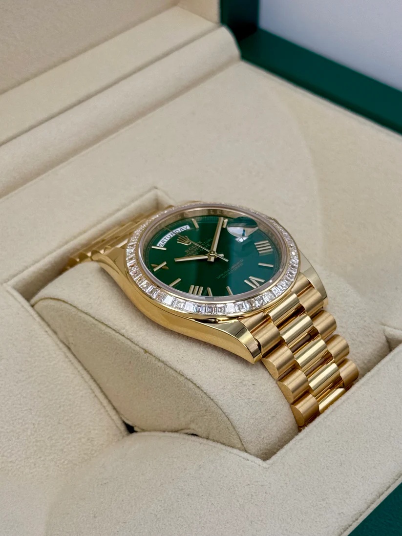 [Super Clone]RLX Day-Date 40mm 228398TBR-0039 Green Dial President Watch