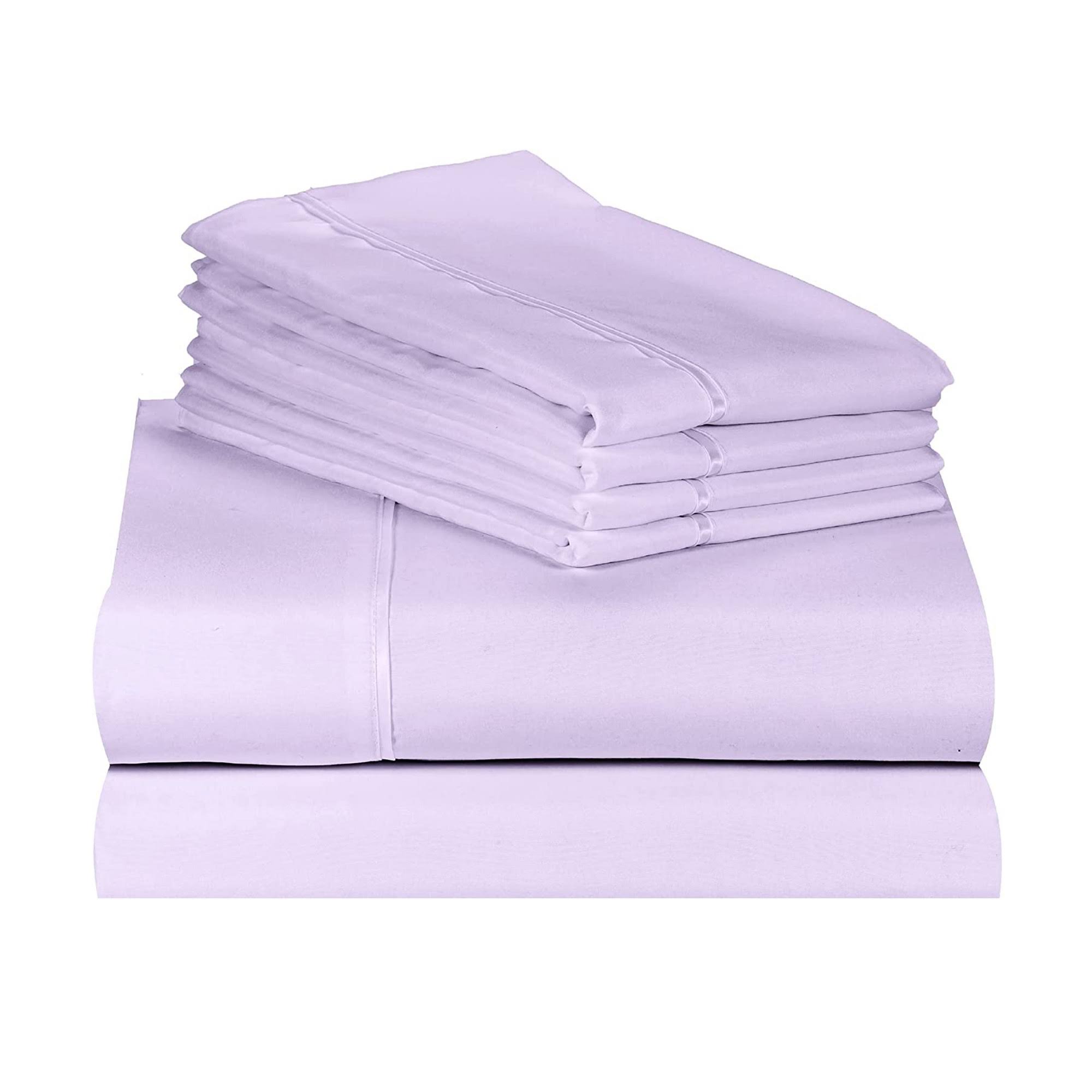 LuxClub 6 PC Full Sheet Set, Rayon Made from Bamboo Bed Sheets, Deep Pockets 18