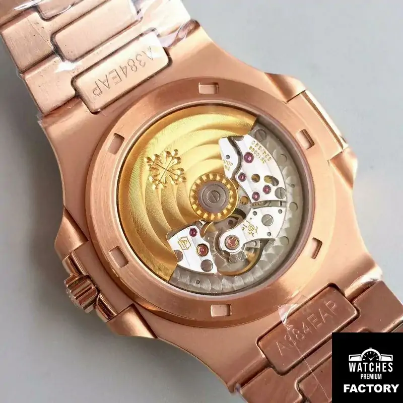 Patek Philippe Nautilus Jumbo 5719 / 10G-010 Rose Gold Full Diamond Dial