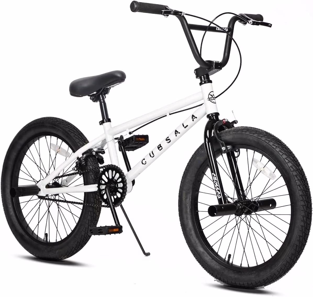 20 in Kids BMX Bike Freestylefor Age 6-14 Years Old Boys Girls with 4 Pegs,Black with Red Tires(Black with Red Tires(With Pegs)/20") - Image 9
