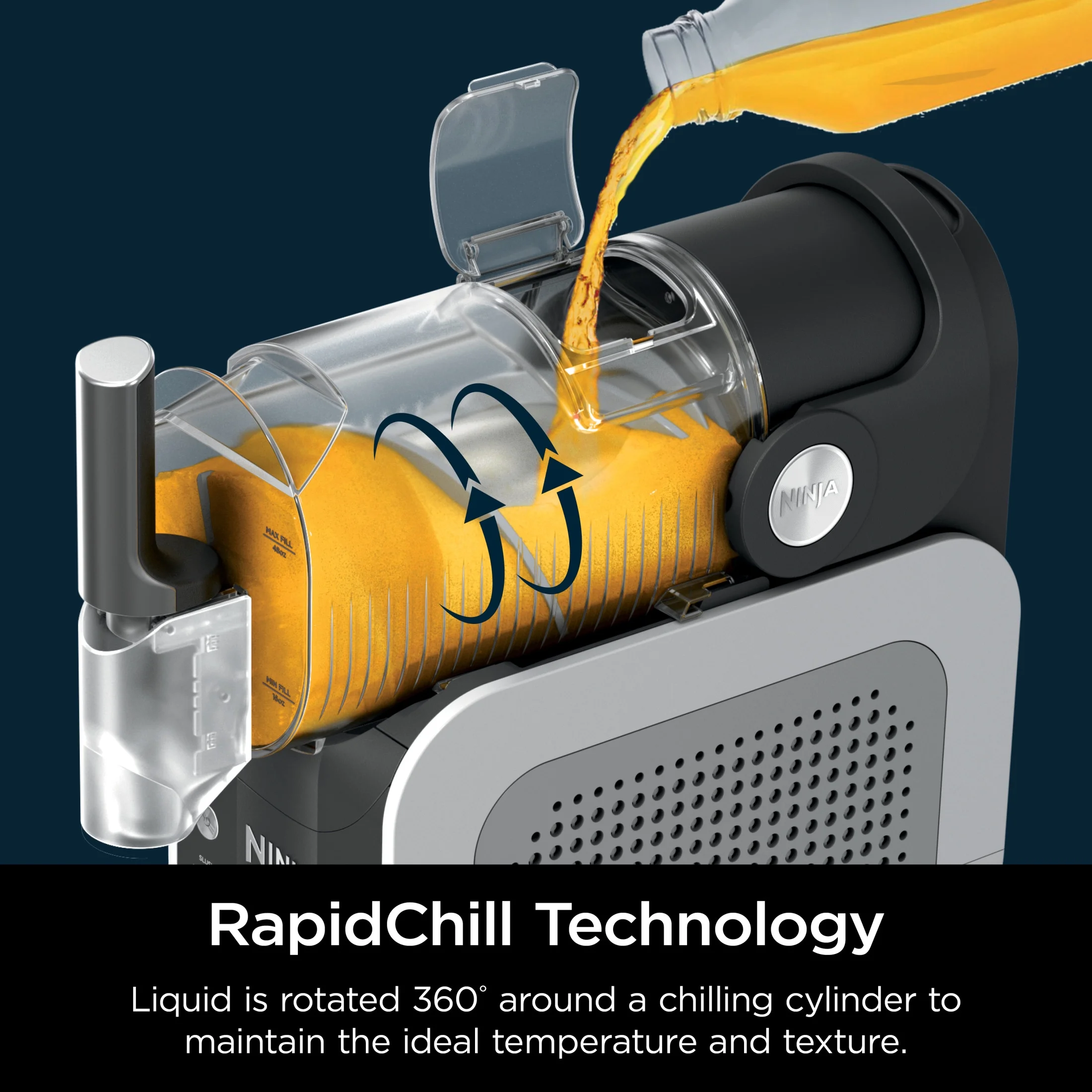 Ninja Slushi with Rapidchill Technology, 72 oz. Frozen Drink & Slushie Machine, 3 Presets, Margaritas, Frappes, Dishwasher Safe, Gray, FS300
