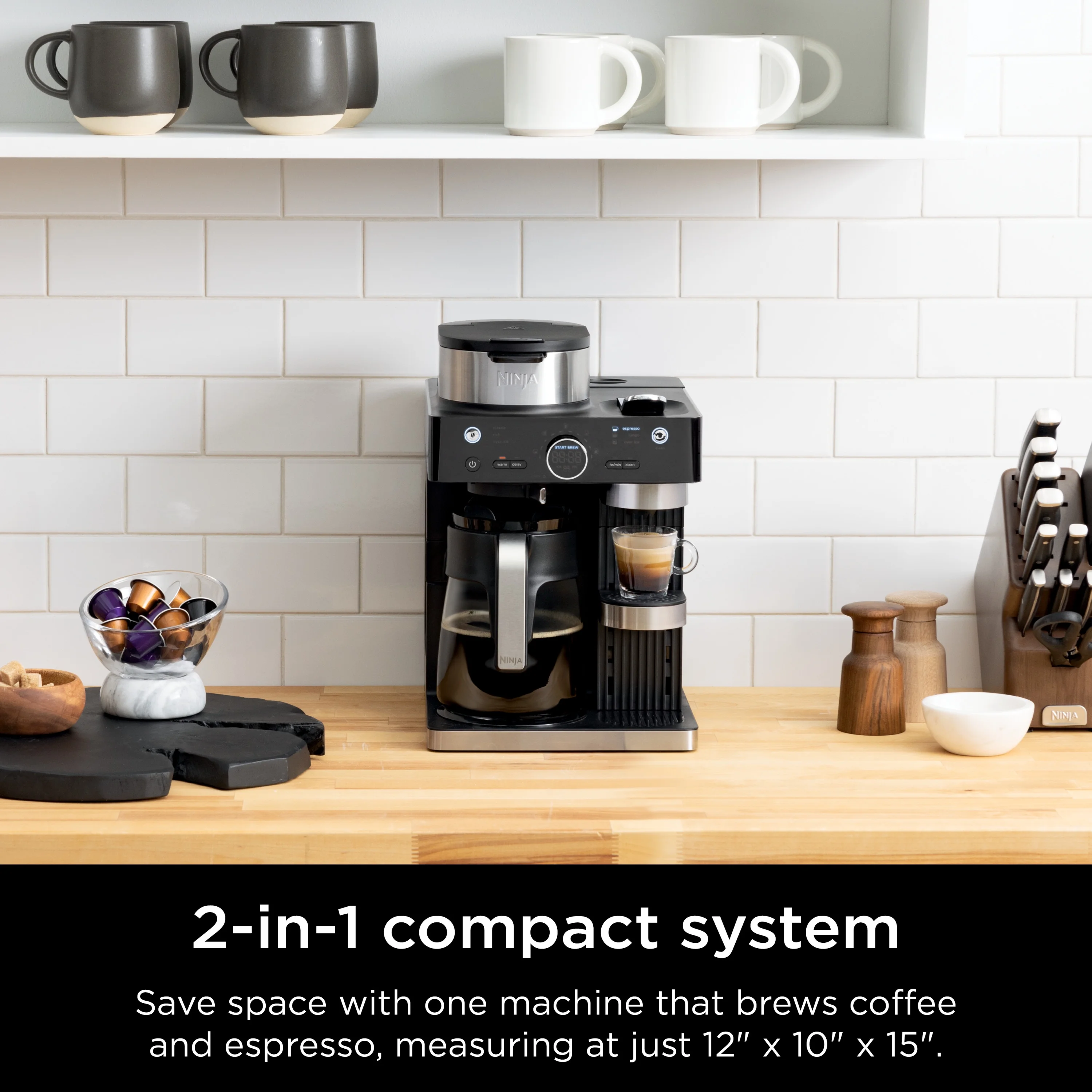 CFN601 Espresso Coffee Barista System, Single-Serve Coffee Nespresso Capsule Compatible(Black) - Image 4
