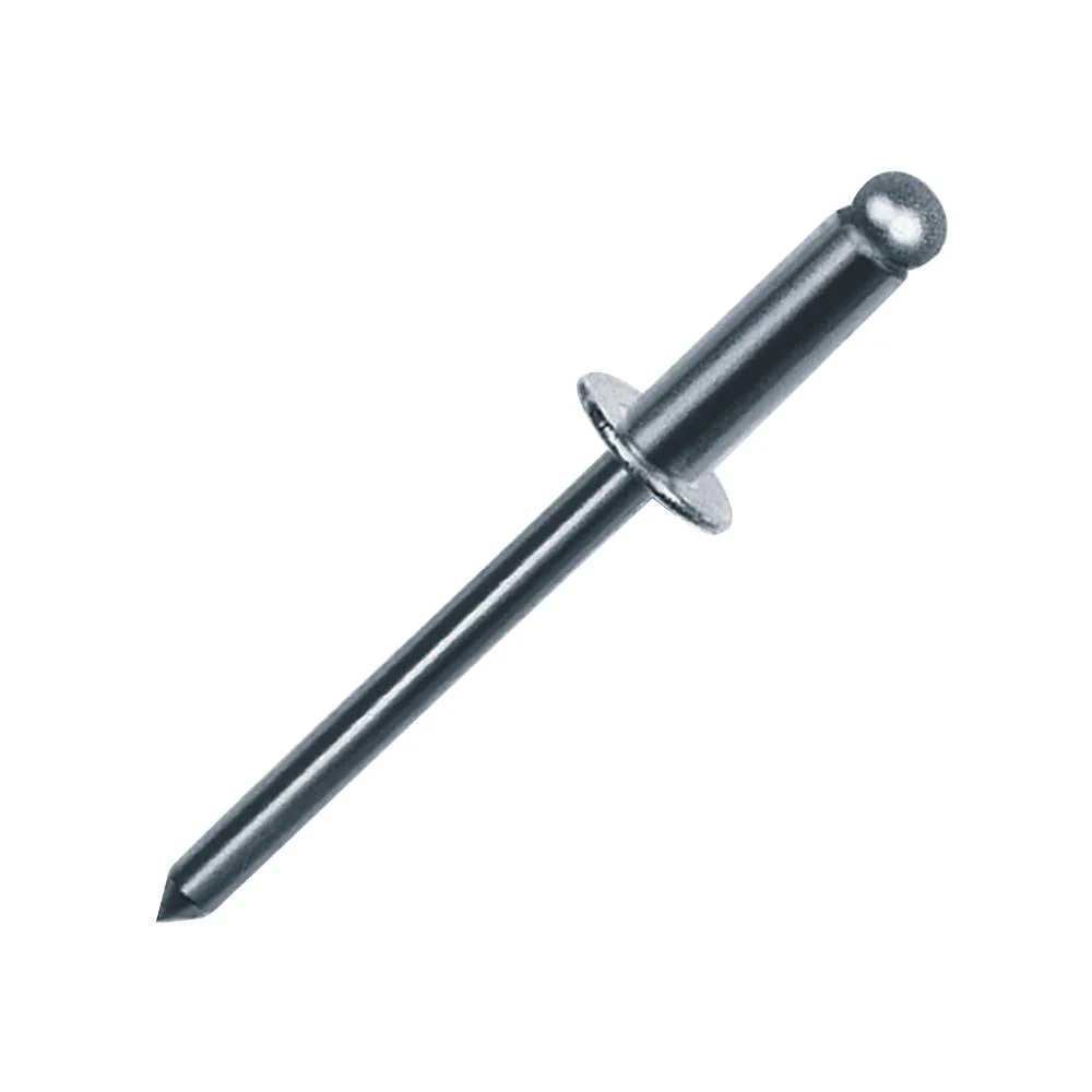 Scroo Rivet Aluminum Blind Rivet 1/8 in Dia x 0.232 in L, Black, Grip Range 0.063–0.125 in (100-Pack)