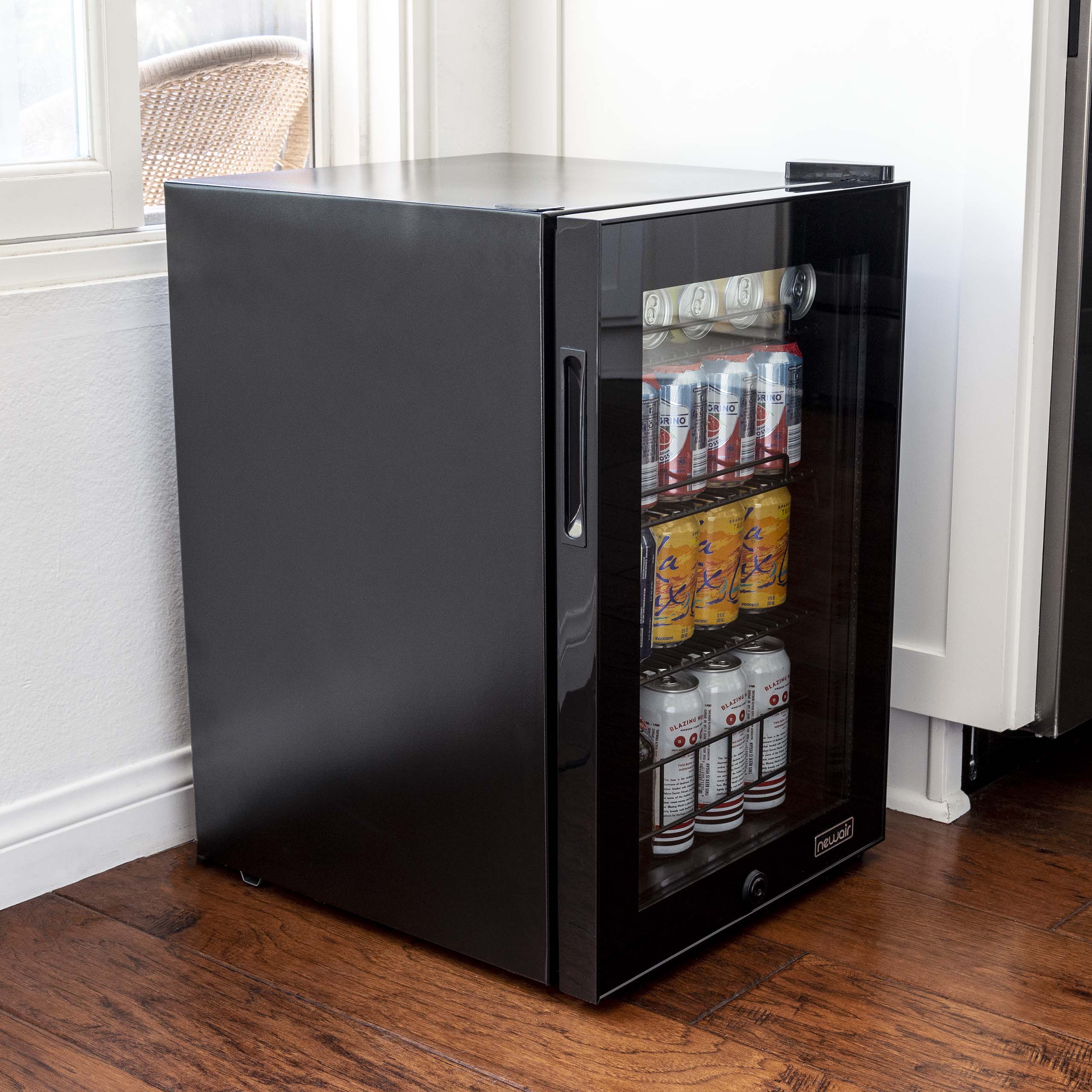 Newair 90-Can Freestanding Black Beverage Fridge - 17