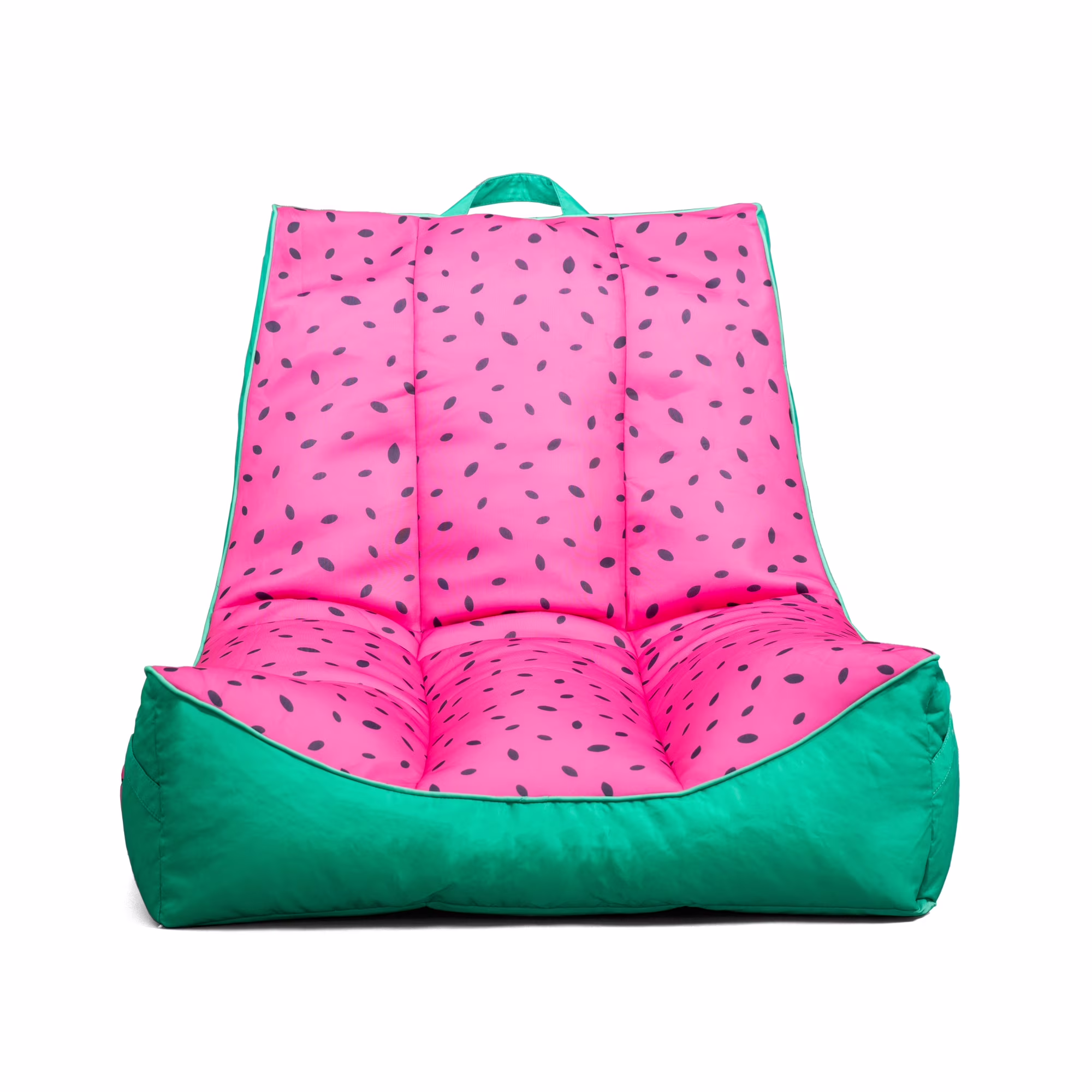 Big Joe Captain's Float No Inflation Needed Pool Lounger with Drink Holder, Tropical Hibiscus Aqua Double Sided Mesh, Quick Draining Fabric, 3 feet