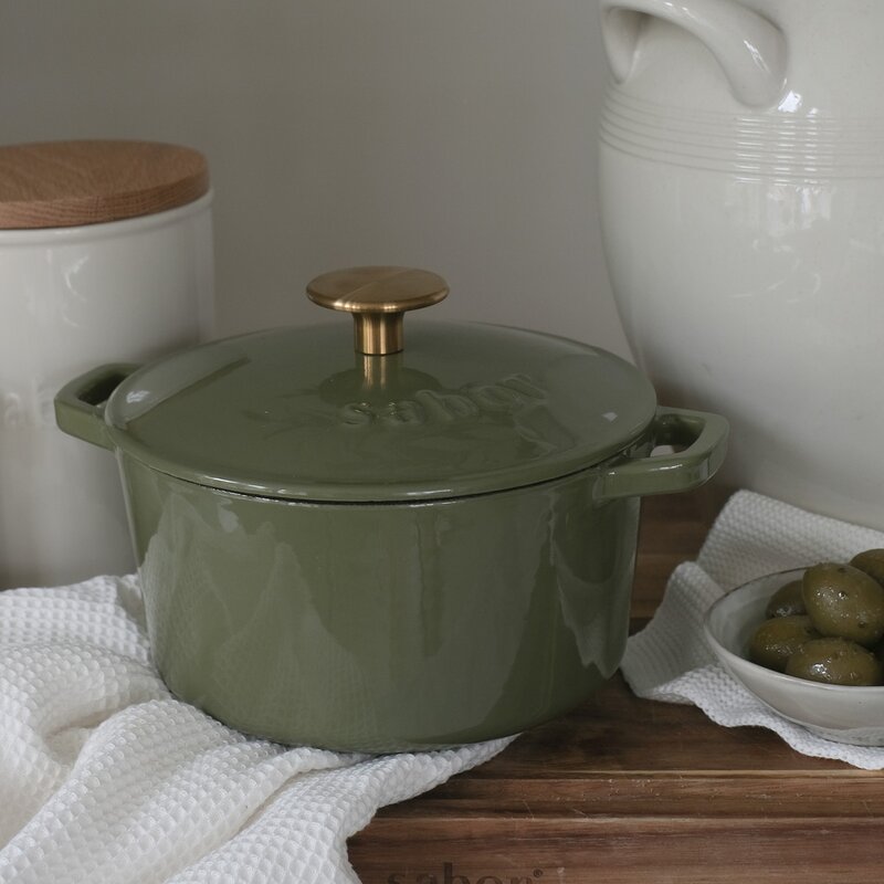 Støpejernsgryte 2L forever olive