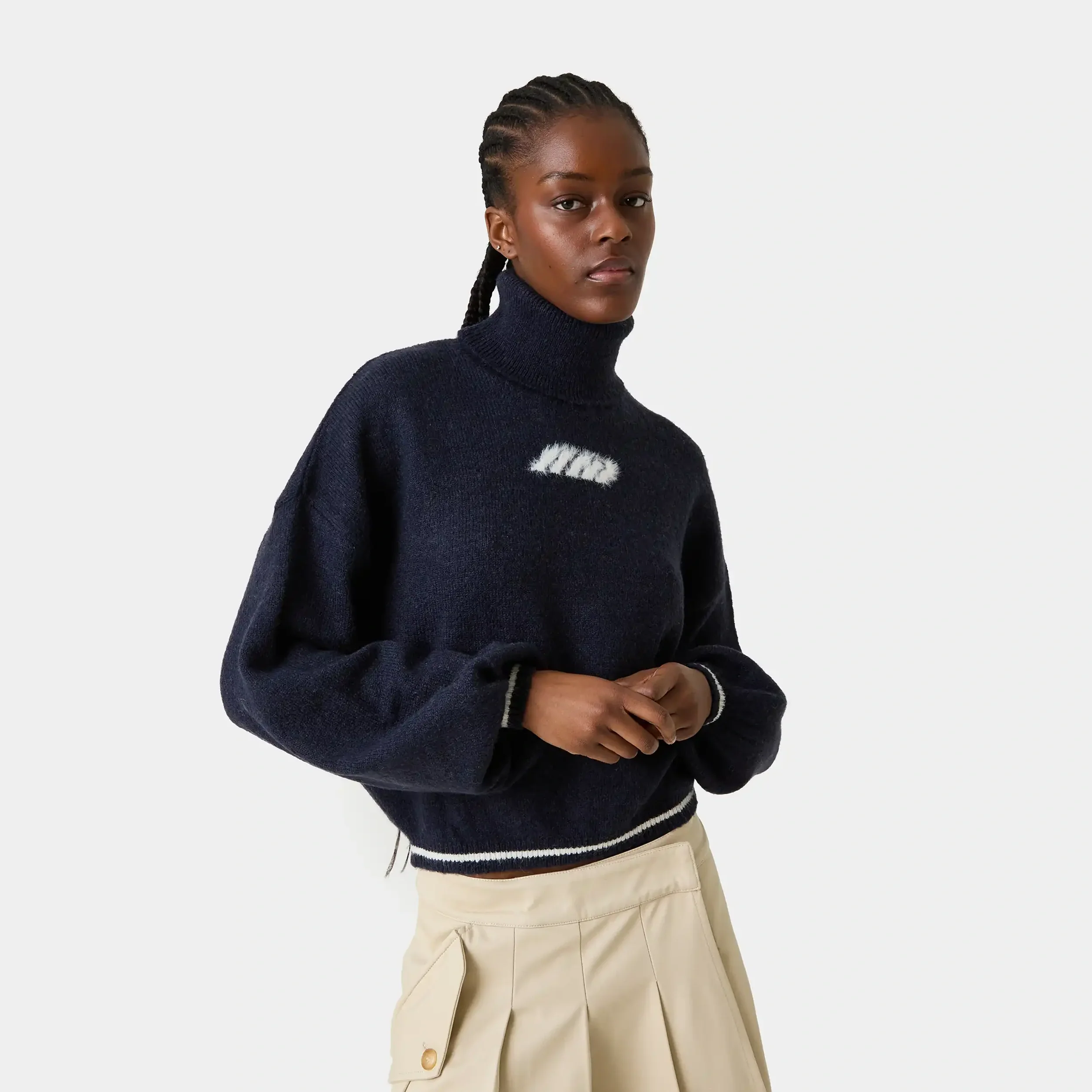 Gummy Navy Turtleneck Knit