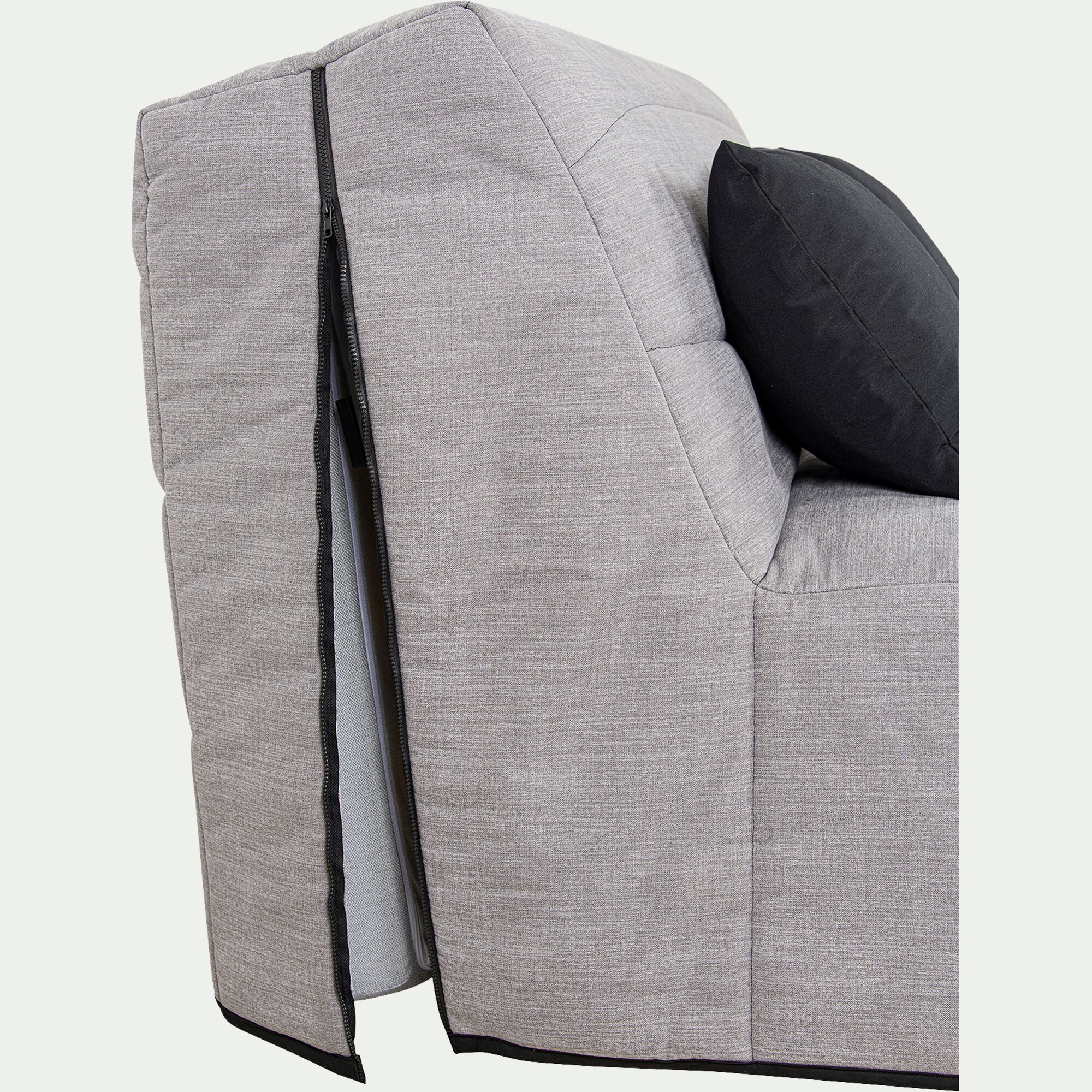 CAPEO - Housse pour canapé BZ et 2 housses de coussin 160x200cm - gris borie