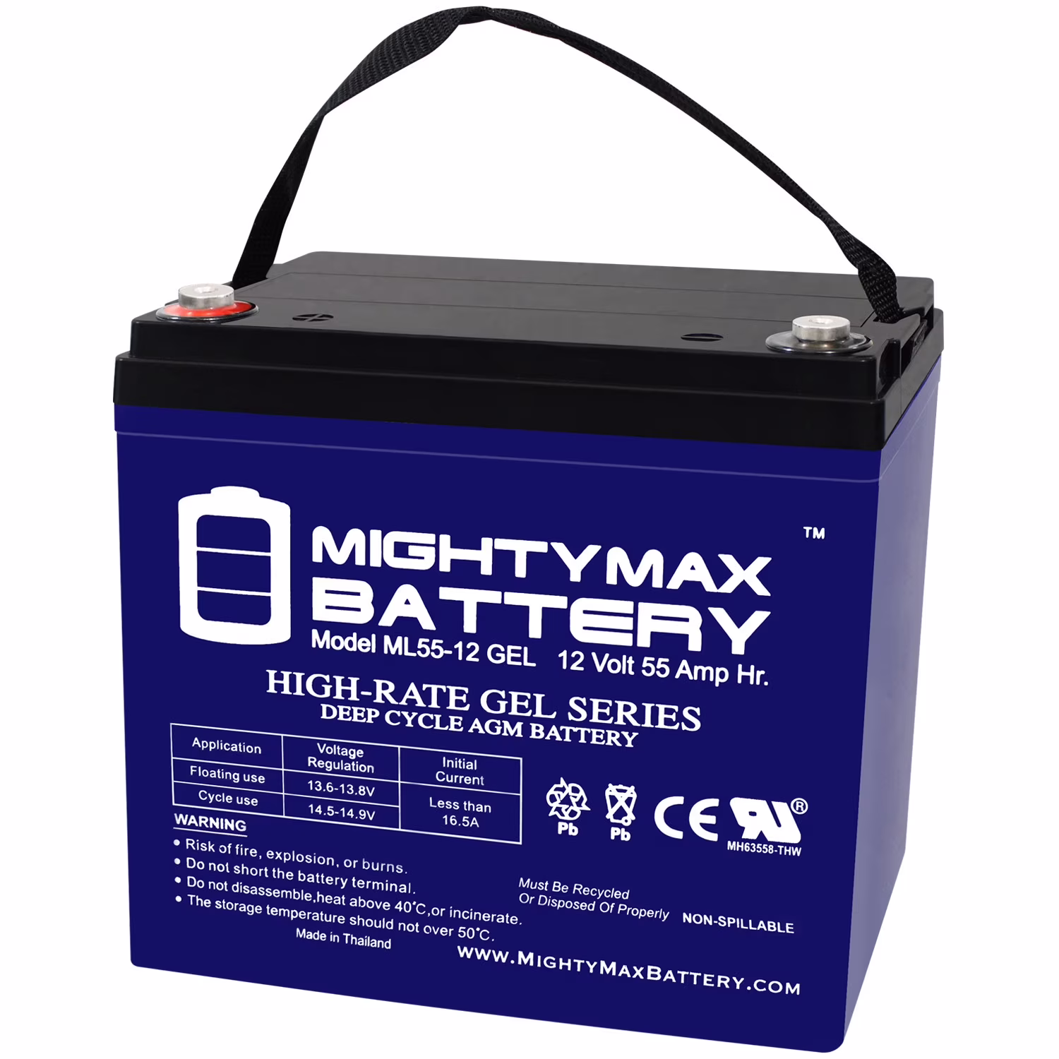 12V 55AH GEL Battery for Simplicity 5010 Lawn and Garden Tractor