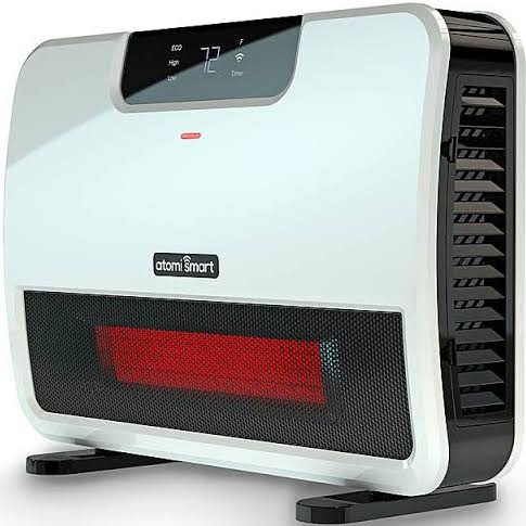 Atomi Smart WiFi 1500W Infrared Wall Mountable Heater, White