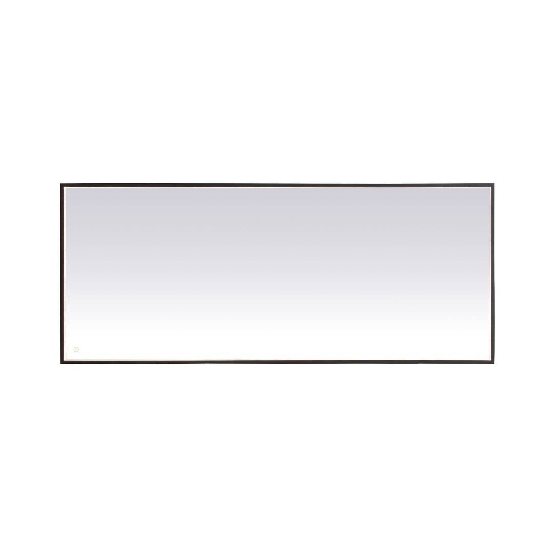 Piche inch LED Mirror with Adjustable Color Temperature 3000K/4200K/6400K Mercury Row Finish: Black, Size: 30