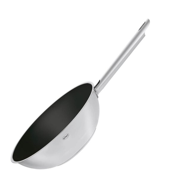 PureElements wok 28 cm rustfritt stål/svart