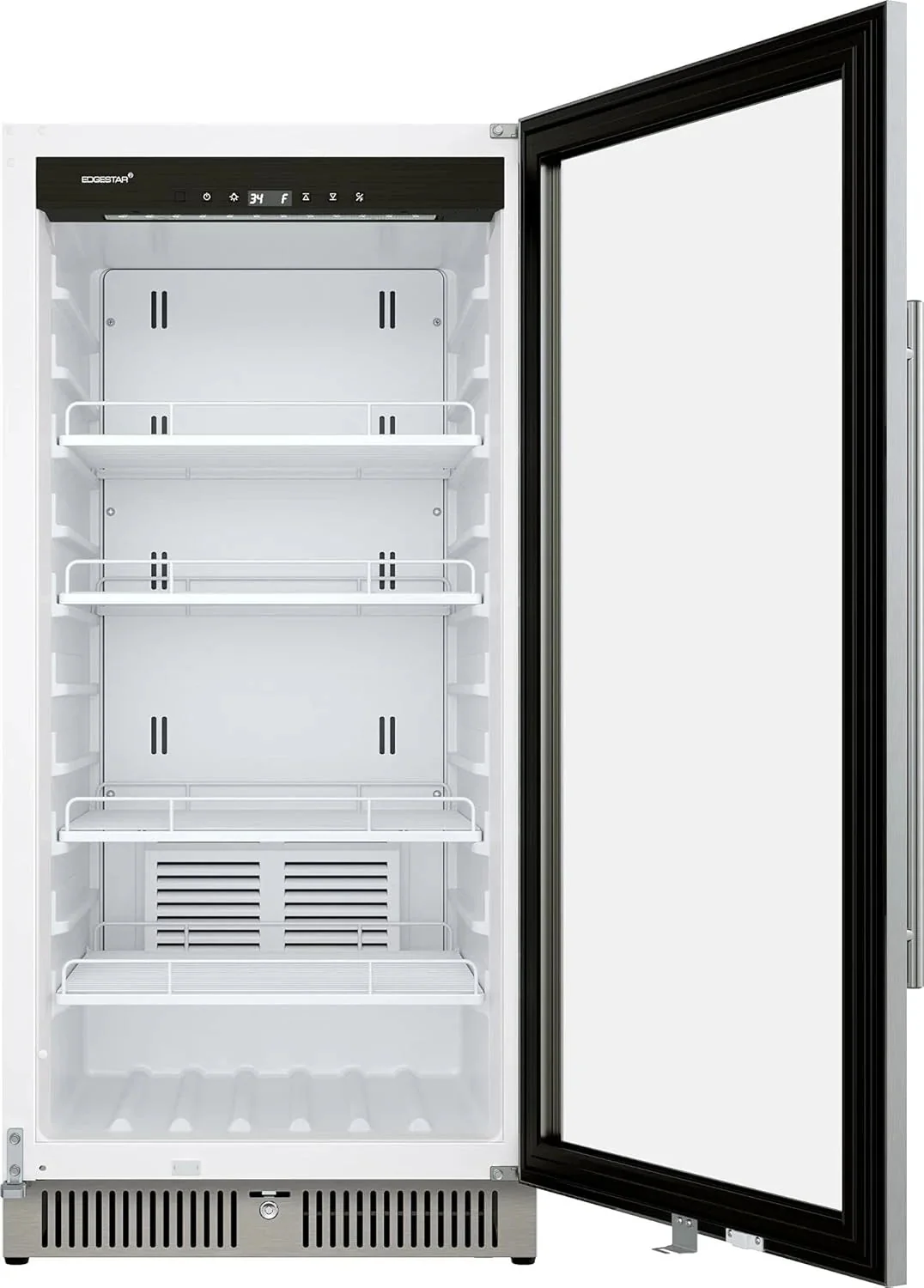 22" Wide 10.1 Cu. ft. Commercial Beverage Merchandiser - Stainless Steel, Temp Alarm, Reversible Door